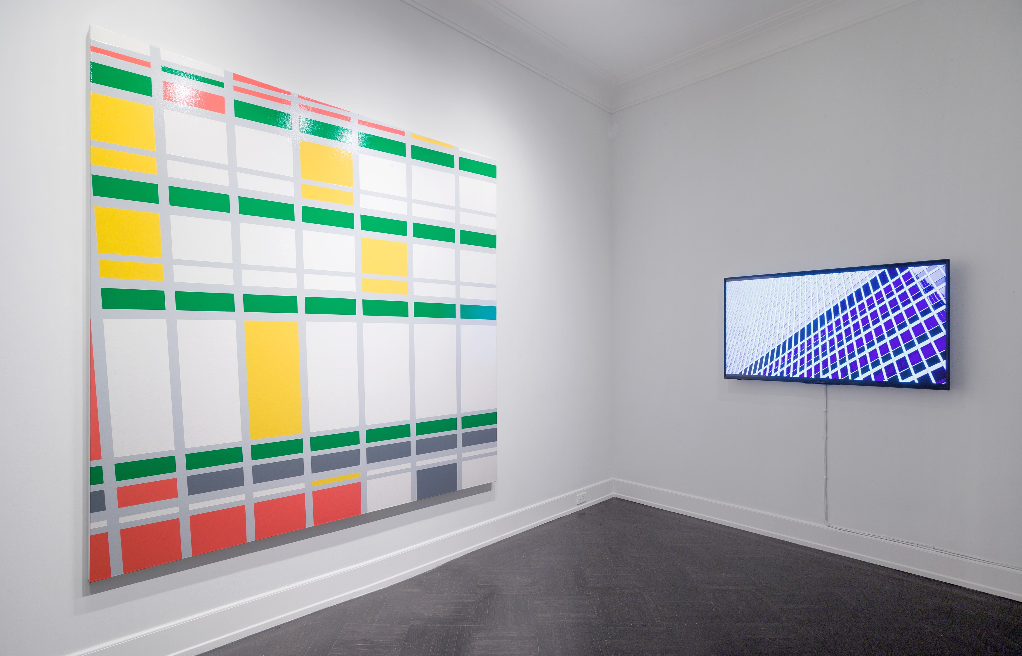 Sarah Morris, Midtown Paintings: 1998–2001 at Petzel, photo 11