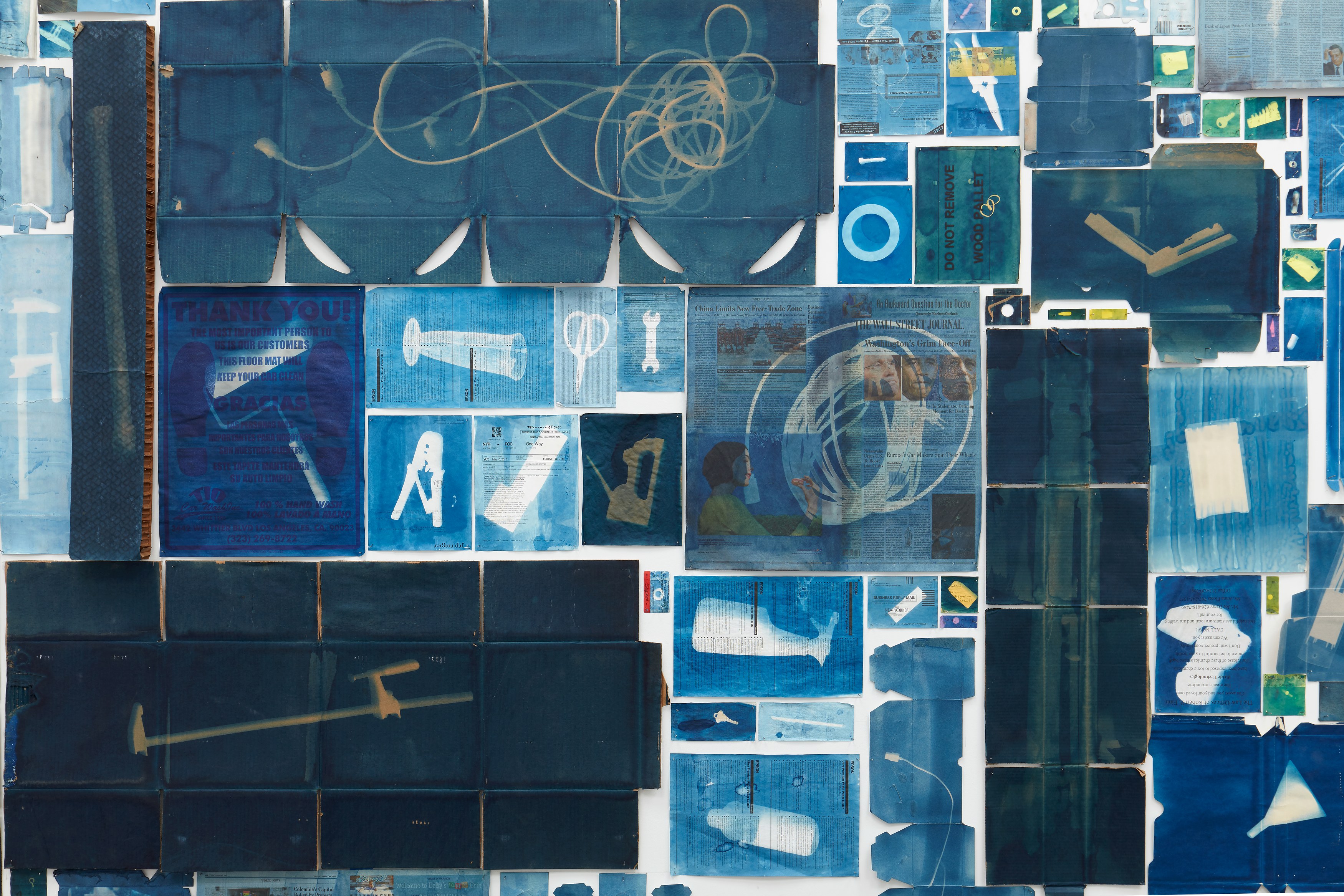 Walead Beshty, Abstract of A Partial Disassembling of an Invention Without a Future: Helter-Skelter and Random Notes in Which the Pulleys and Cogwheels Are Lying Around at Random All Over the Workbench at Petzel, photo 47