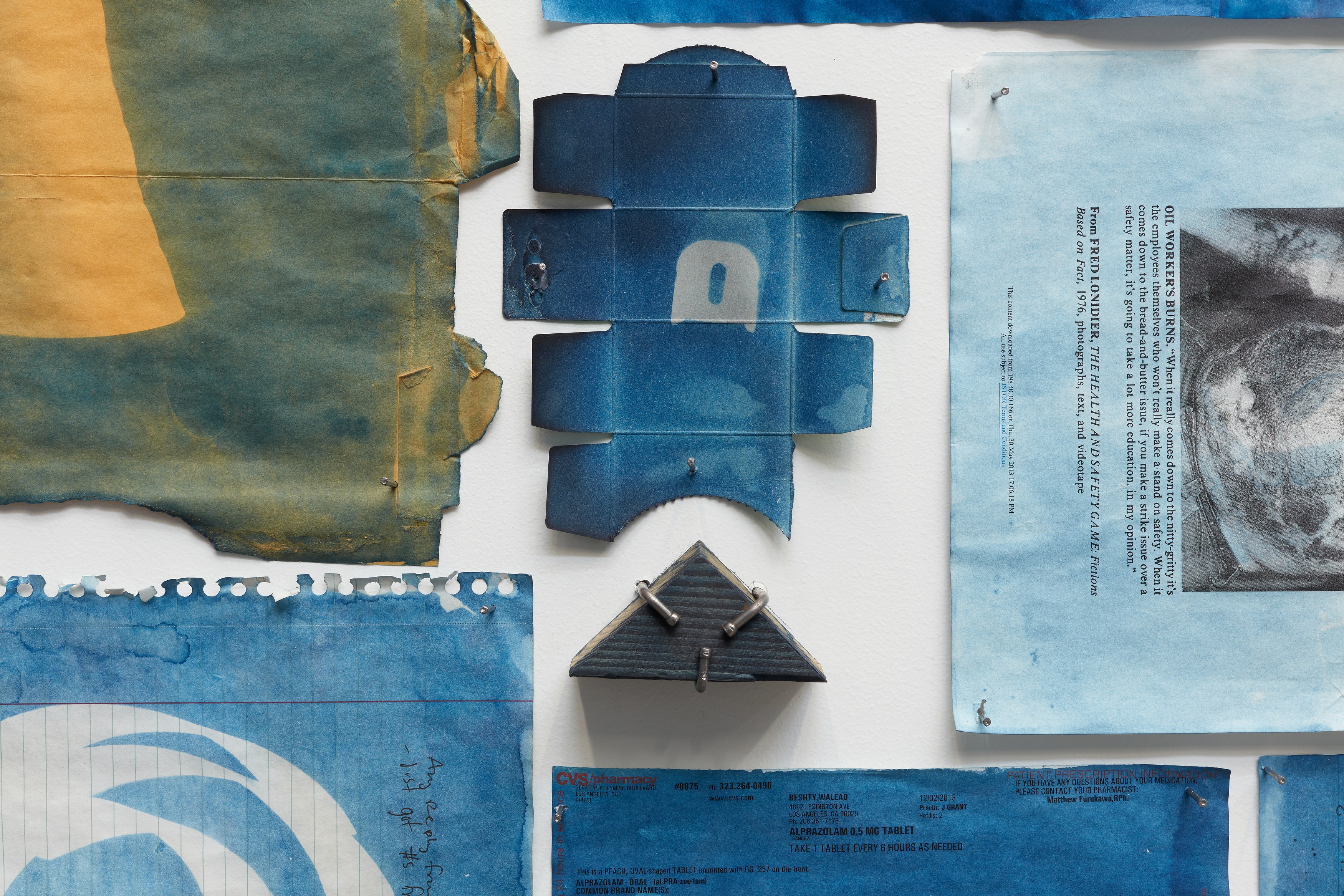 Walead Beshty, Abstract of A Partial Disassembling of an Invention Without a Future: Helter-Skelter and Random Notes in Which the Pulleys and Cogwheels Are Lying Around at Random All Over the Workbench at Petzel, photo 53
