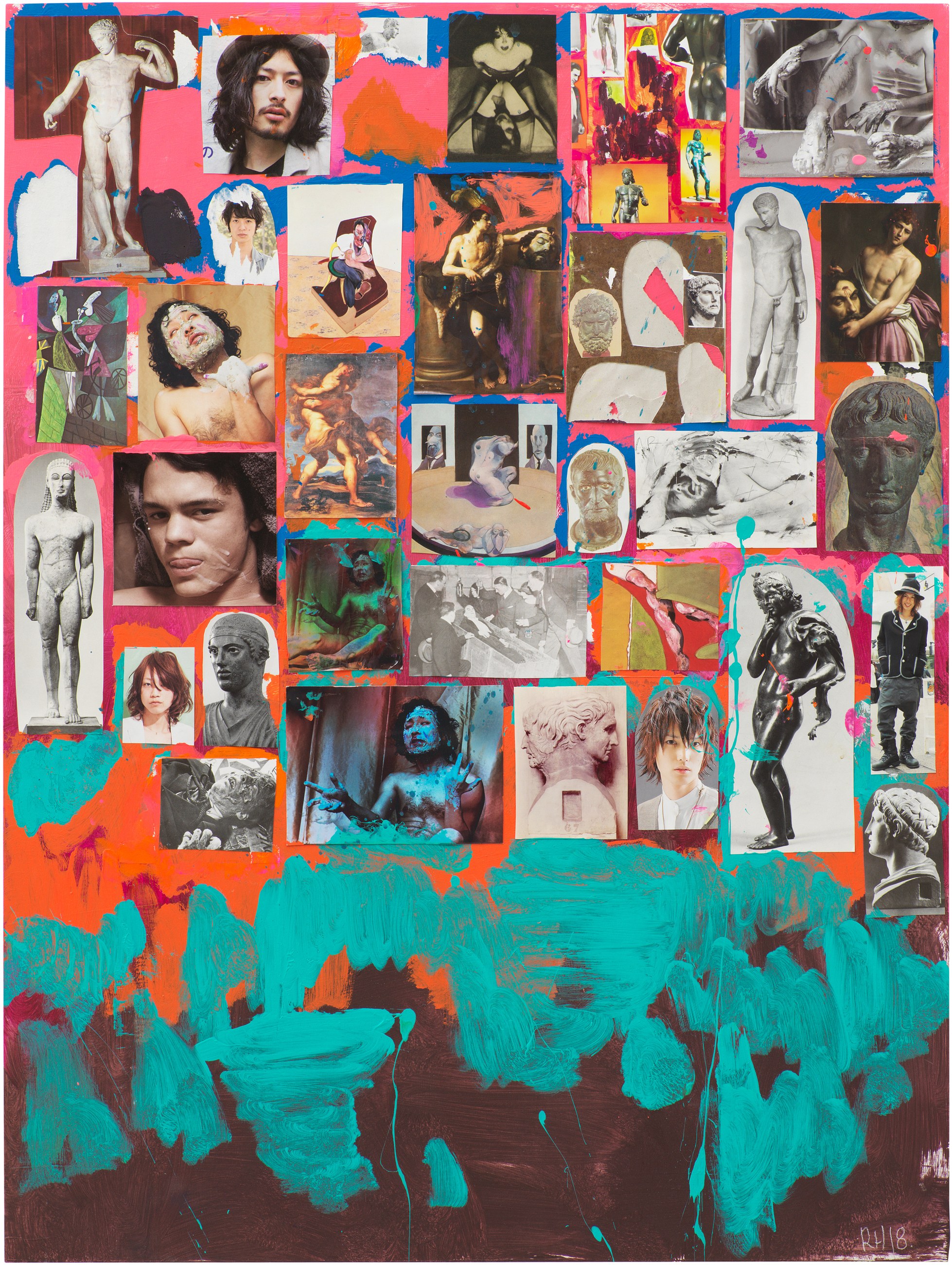 Richard Hawkins, Collage Paintings, Gesture Paintings at Galerie Buchholz, Berlin, photo 4