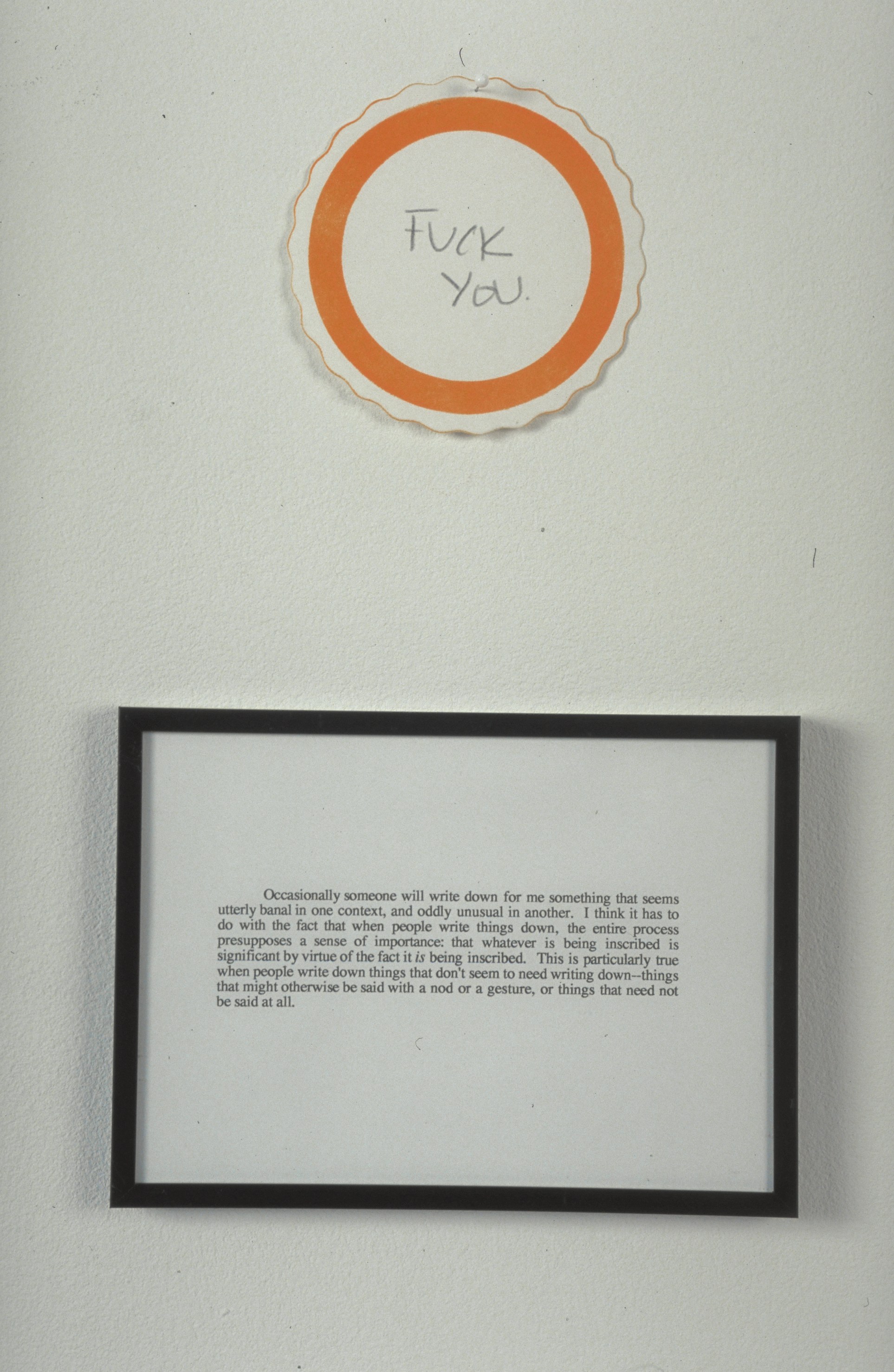 Joseph Grigely, You at Air de Paris, photo 5