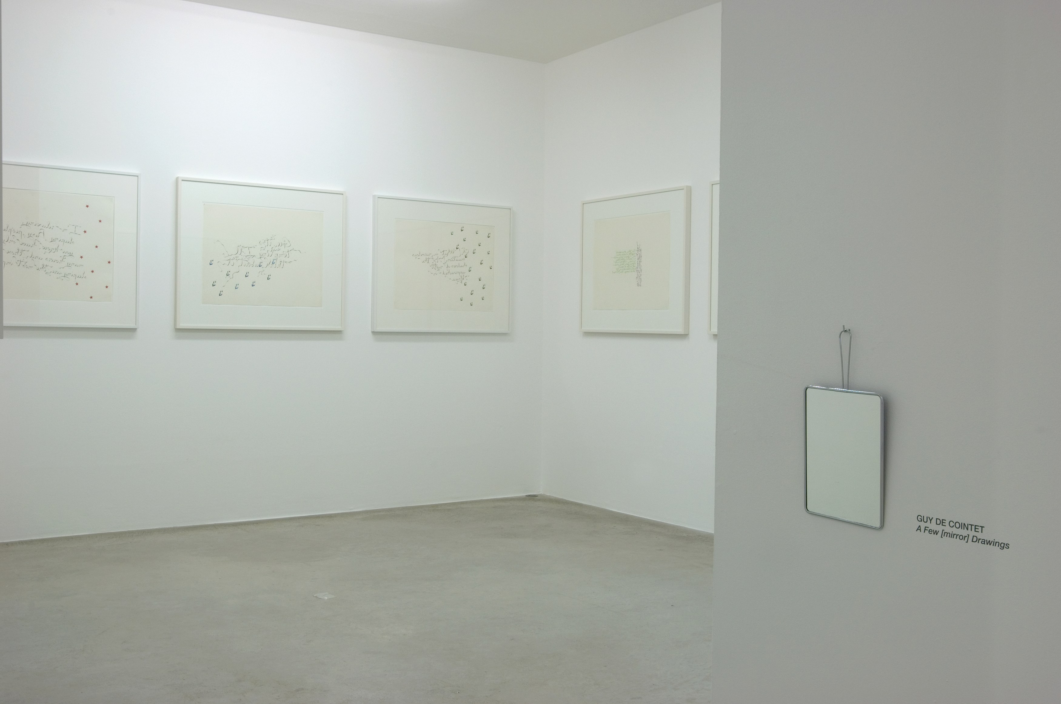 Guy de Cointet, A Few [mirror] Drawings at Air de Paris, photo 3