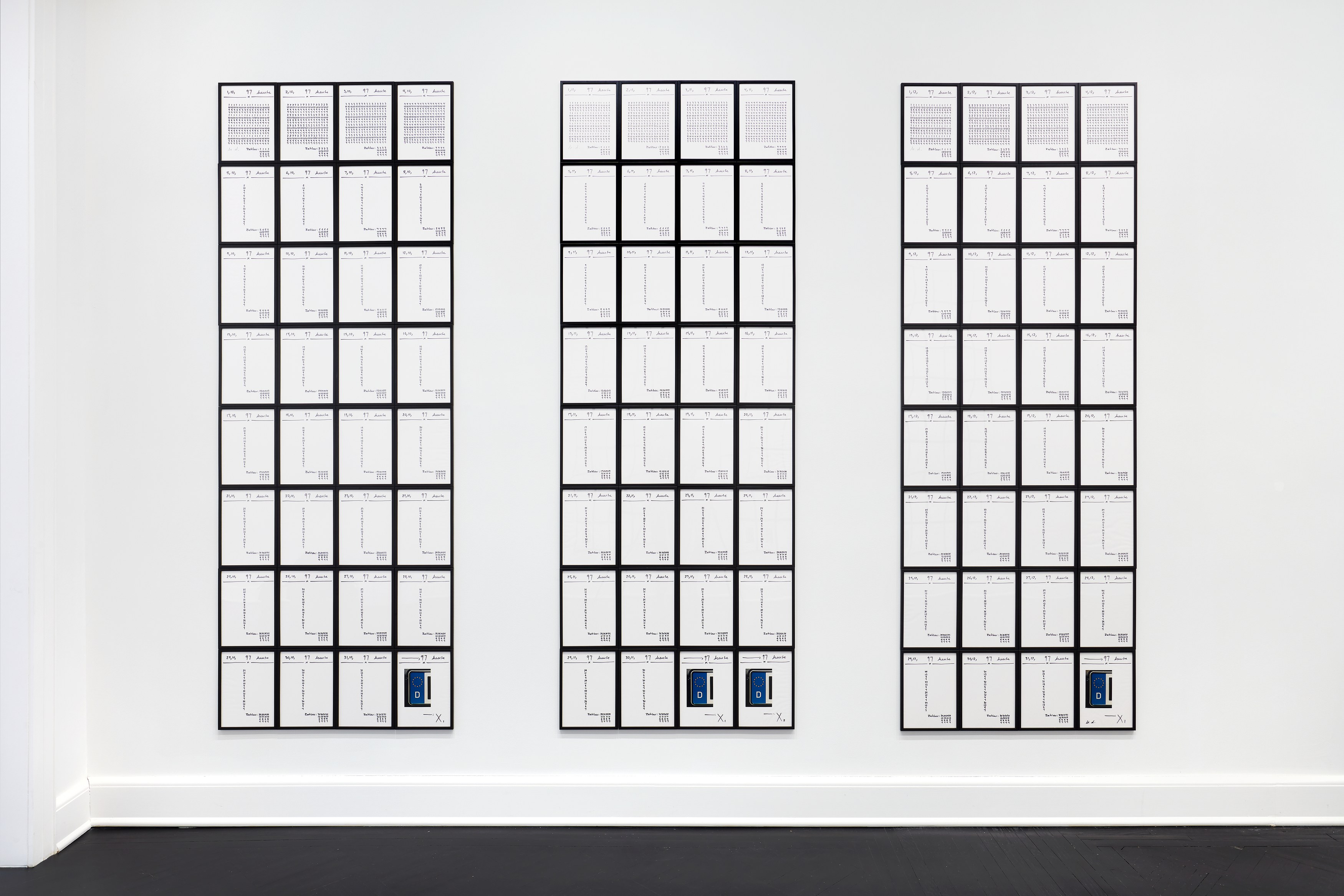 Hanne Darboven, Europa 97 at Petzel, photo 9