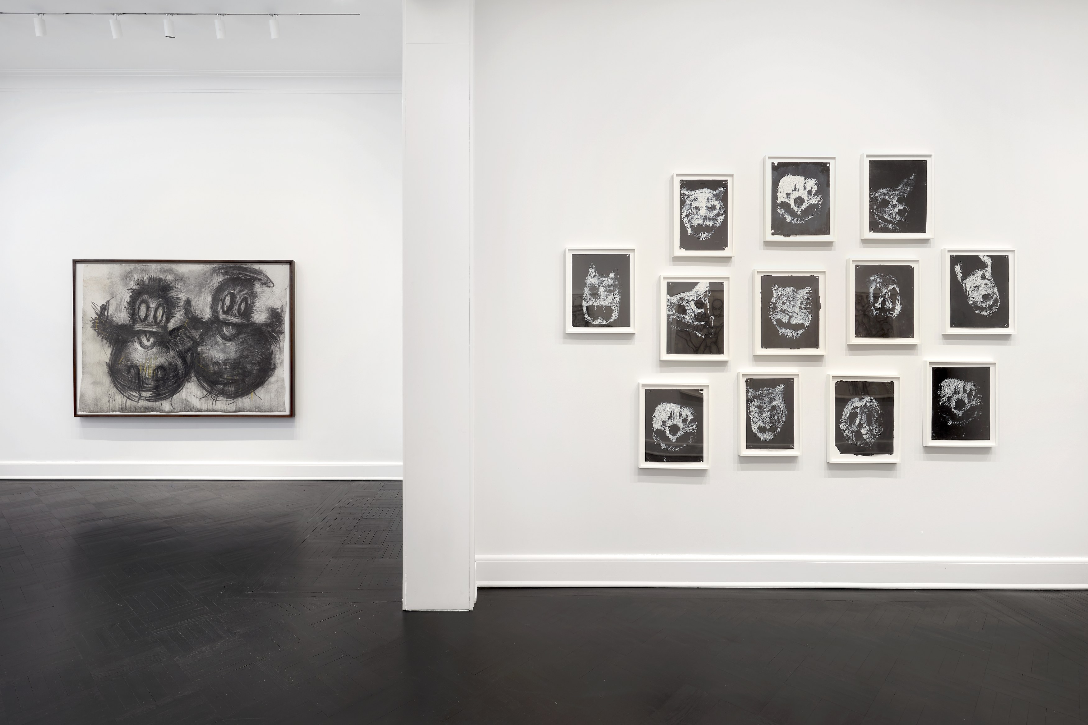 Joyce Pensato, Batman vs. Spiderman at Petzel, photo 6