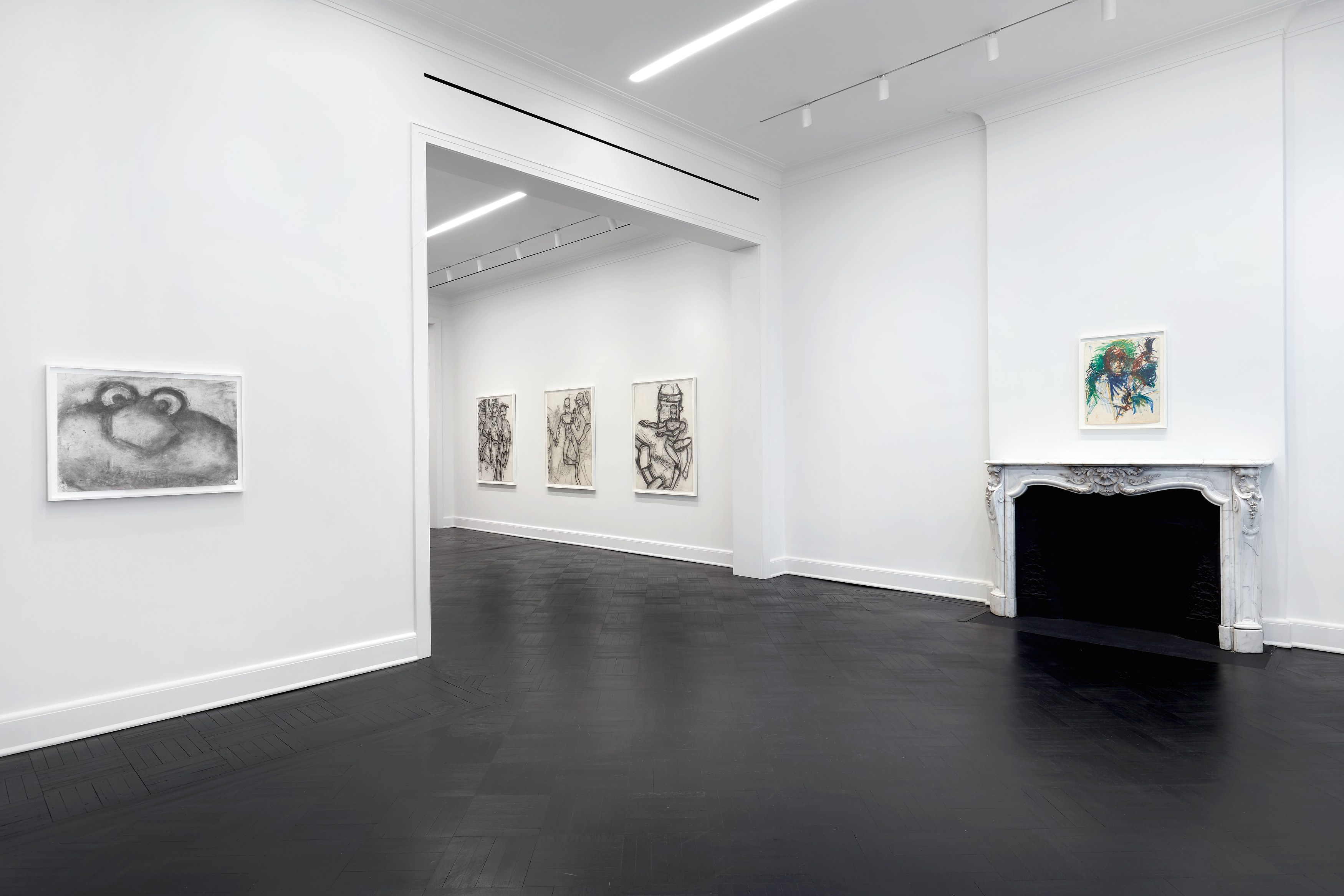 Joyce Pensato, Batman vs. Spiderman at Petzel, photo 8