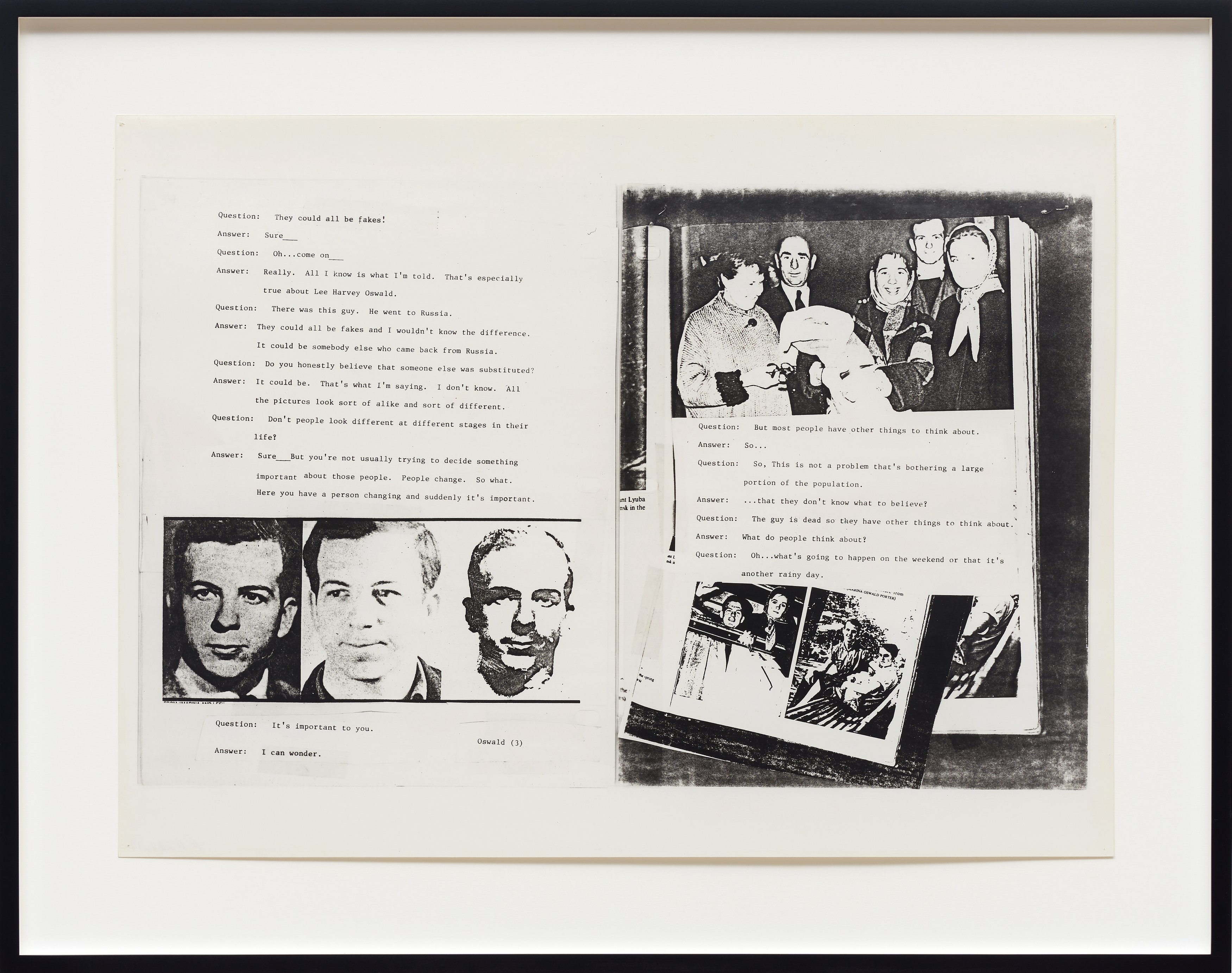 Lutz Bacher, The Lee Harvey Oswald Interview at Galerie Buchholz, Berlin, photo 8
