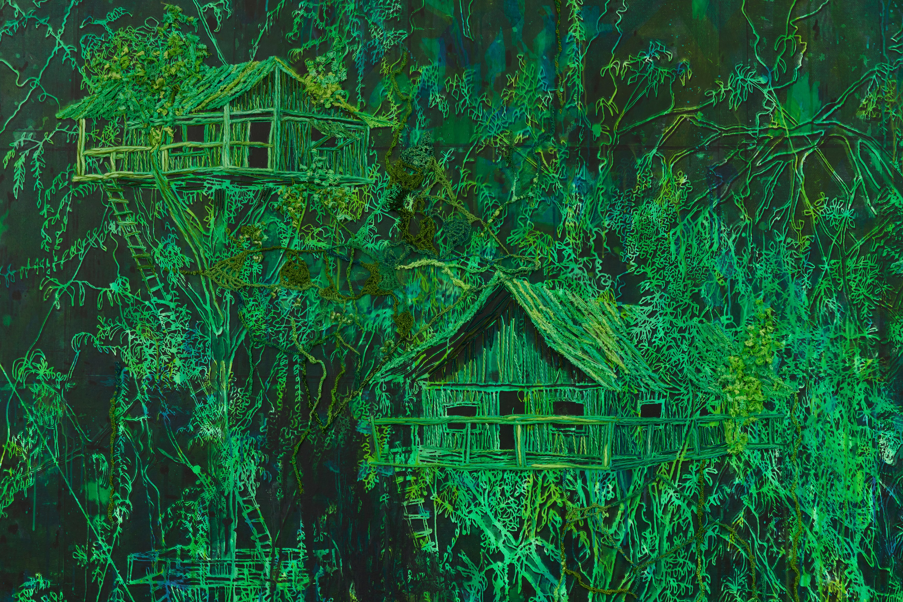 Michael Raedecker, Now at Grimm, photo 41