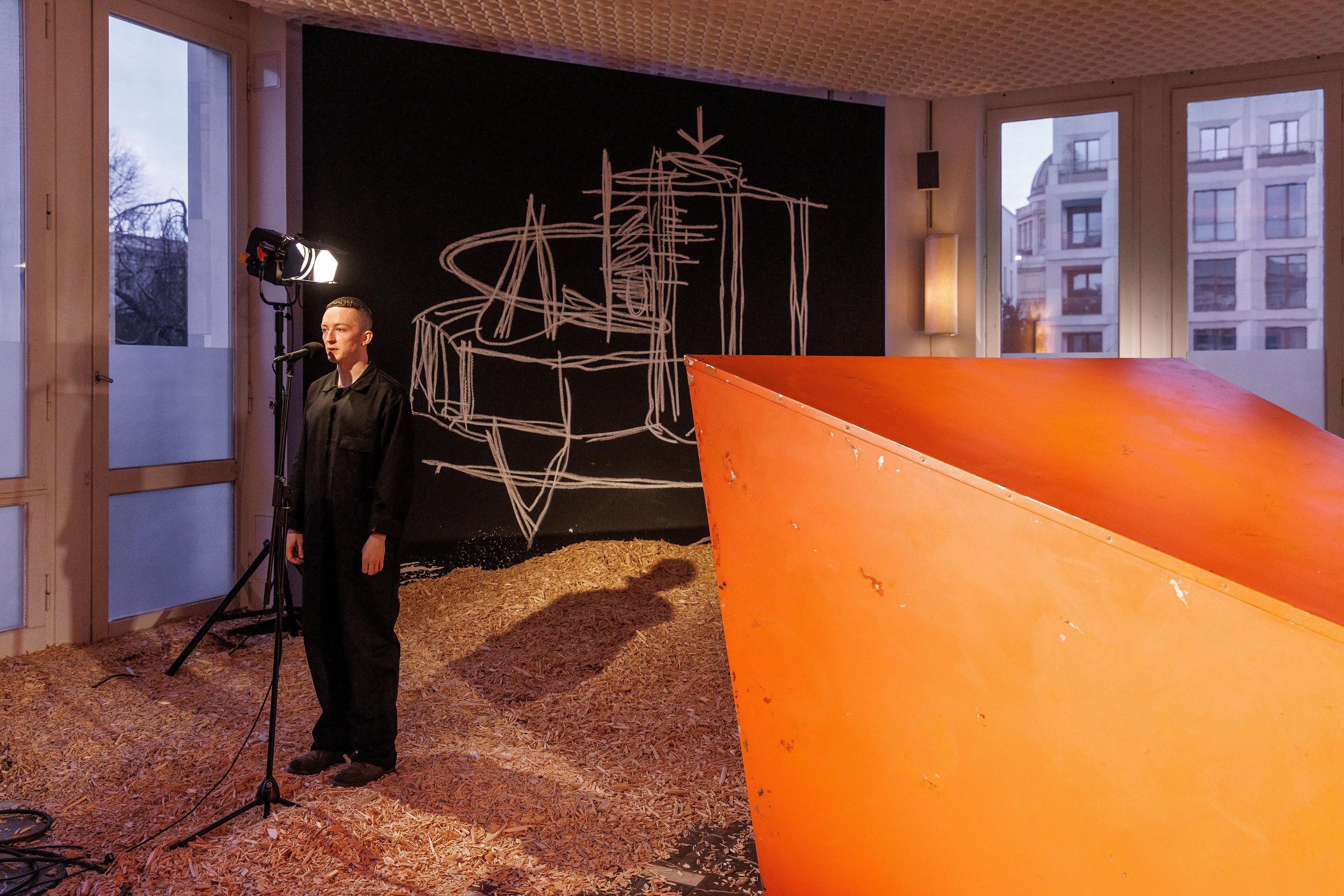 Pope.L, Between A Figure and A Letter at Schinkel Pavillon, photo 28