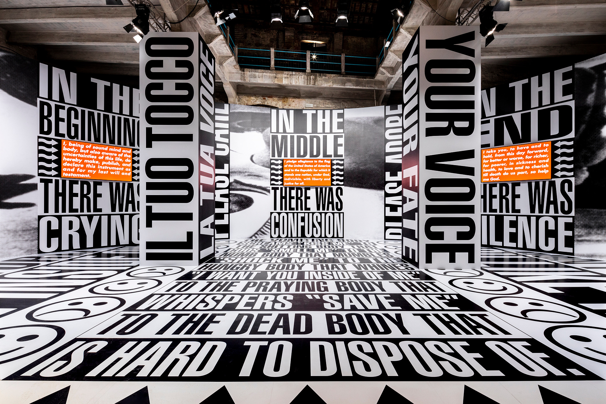 Barbara Kruger at The Arsenale at the Venice Biennale