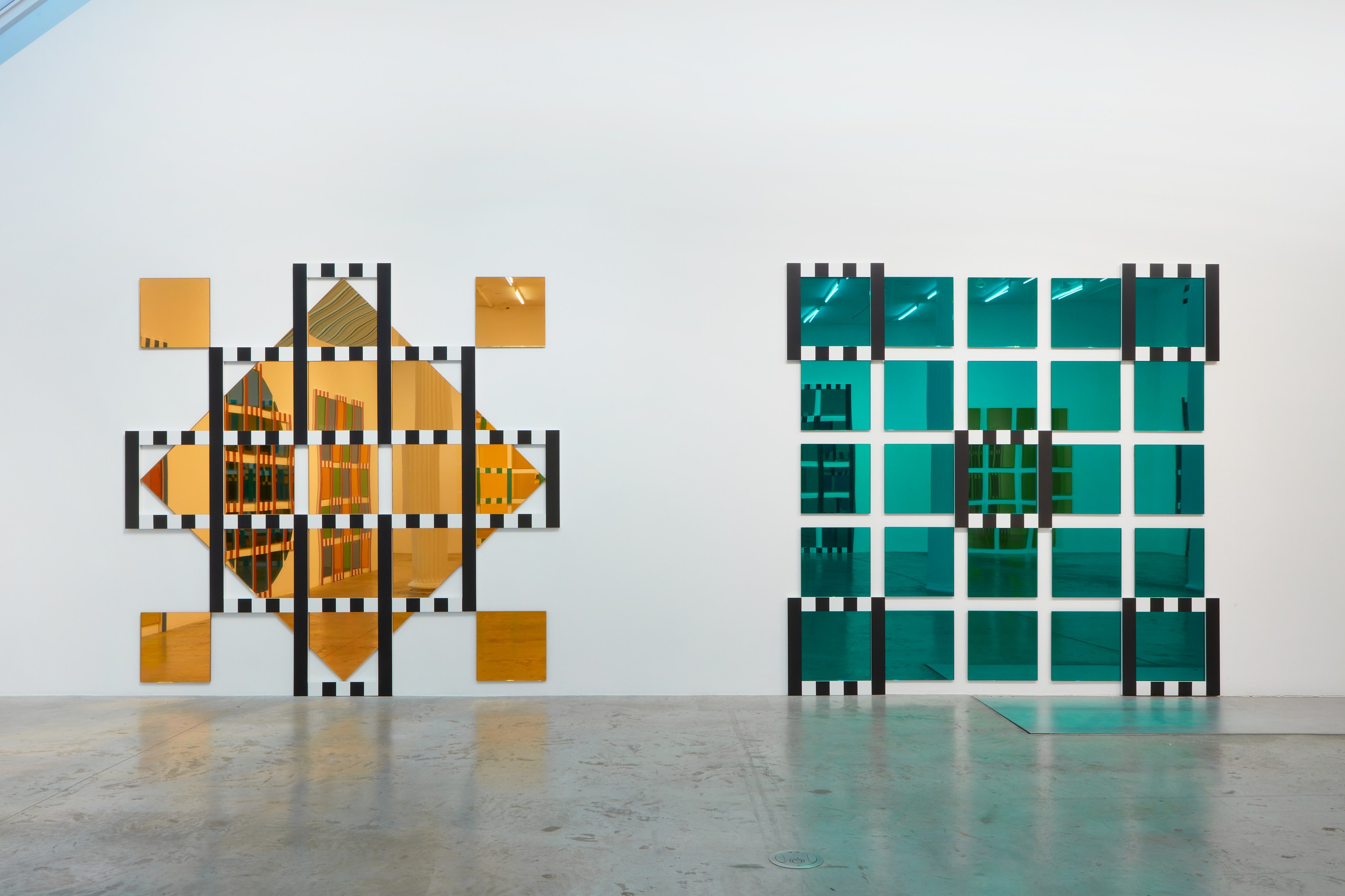 Daniel Buren, The Colored Mirrors, Situated Works, Low Reliefs at Bortolami, photo 7