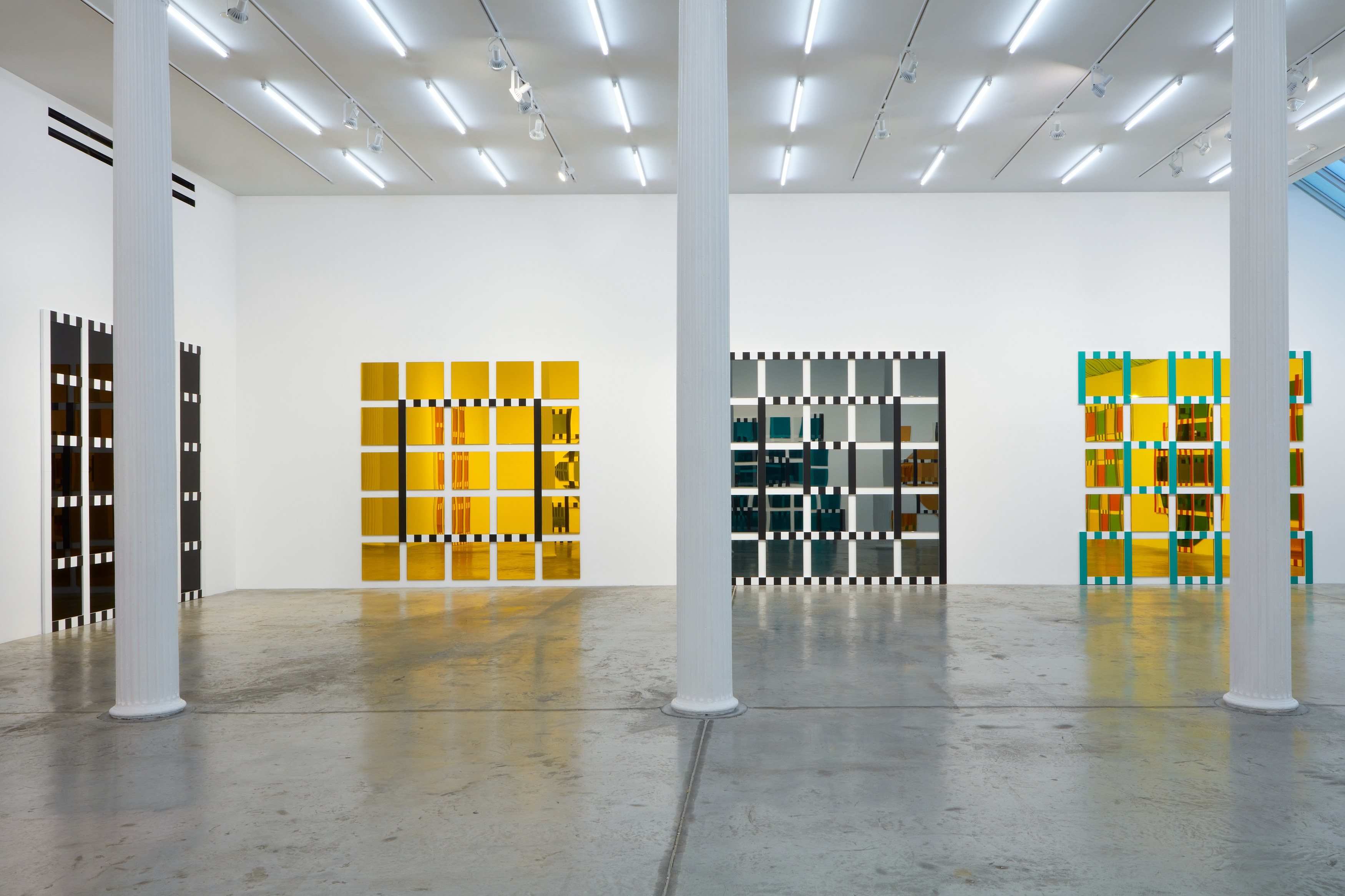 Daniel Buren, The Colored Mirrors, Situated Works, Low Reliefs at Bortolami, photo 12
