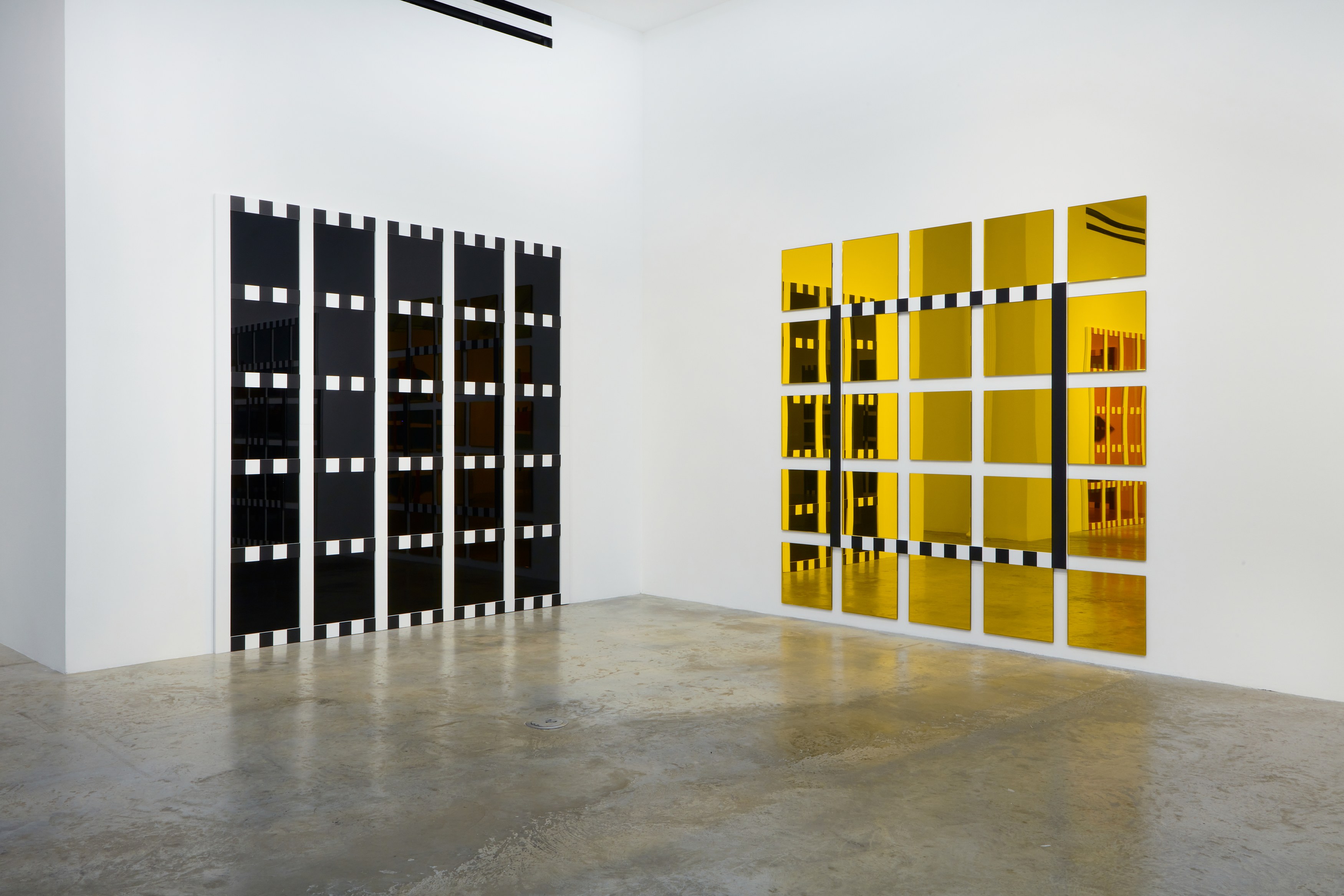 Daniel Buren, The Colored Mirrors, Situated Works, Low Reliefs at Bortolami, photo 13