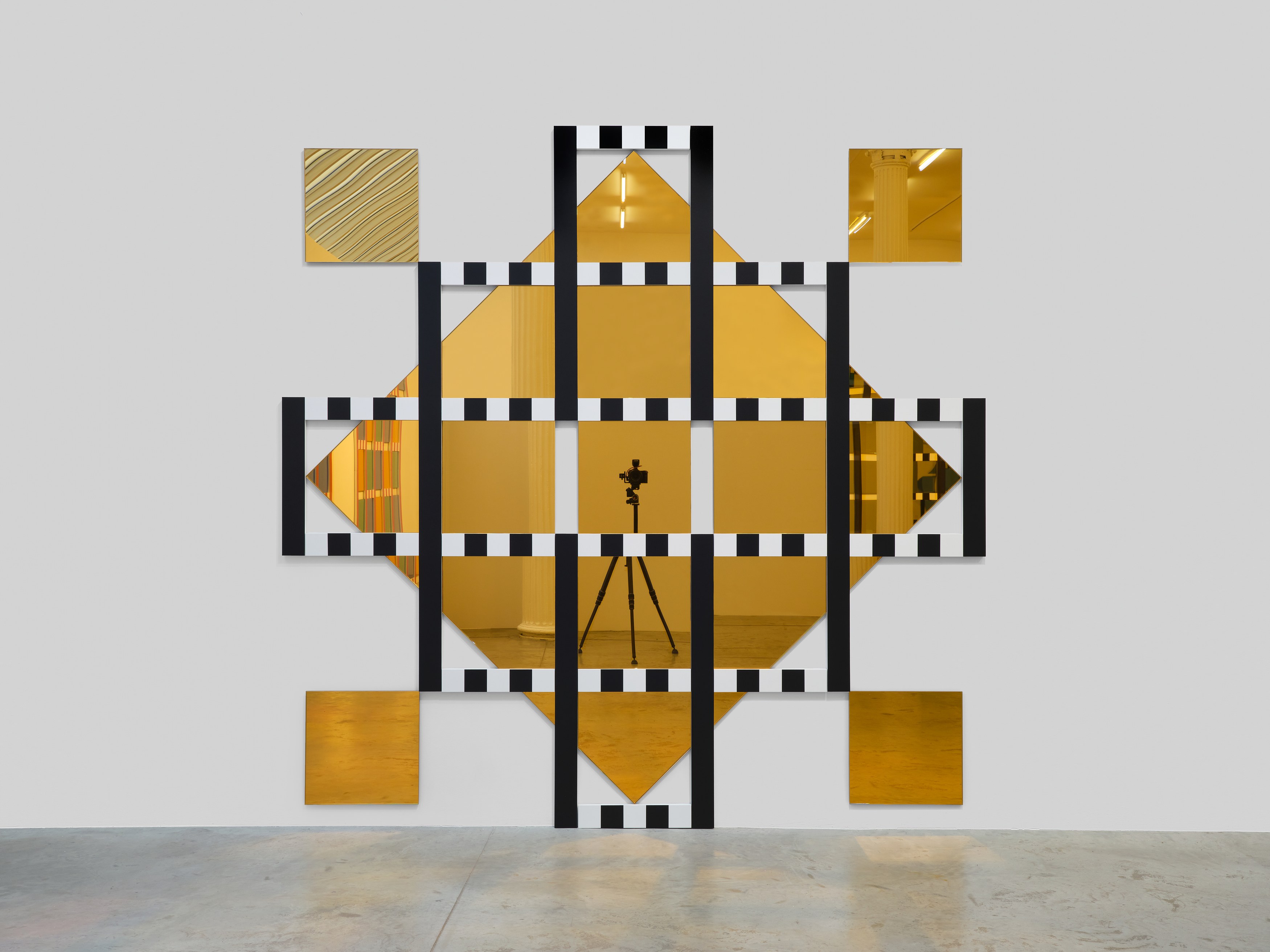 Daniel Buren, The Colored Mirrors, Situated Works, Low Reliefs at Bortolami, photo 16