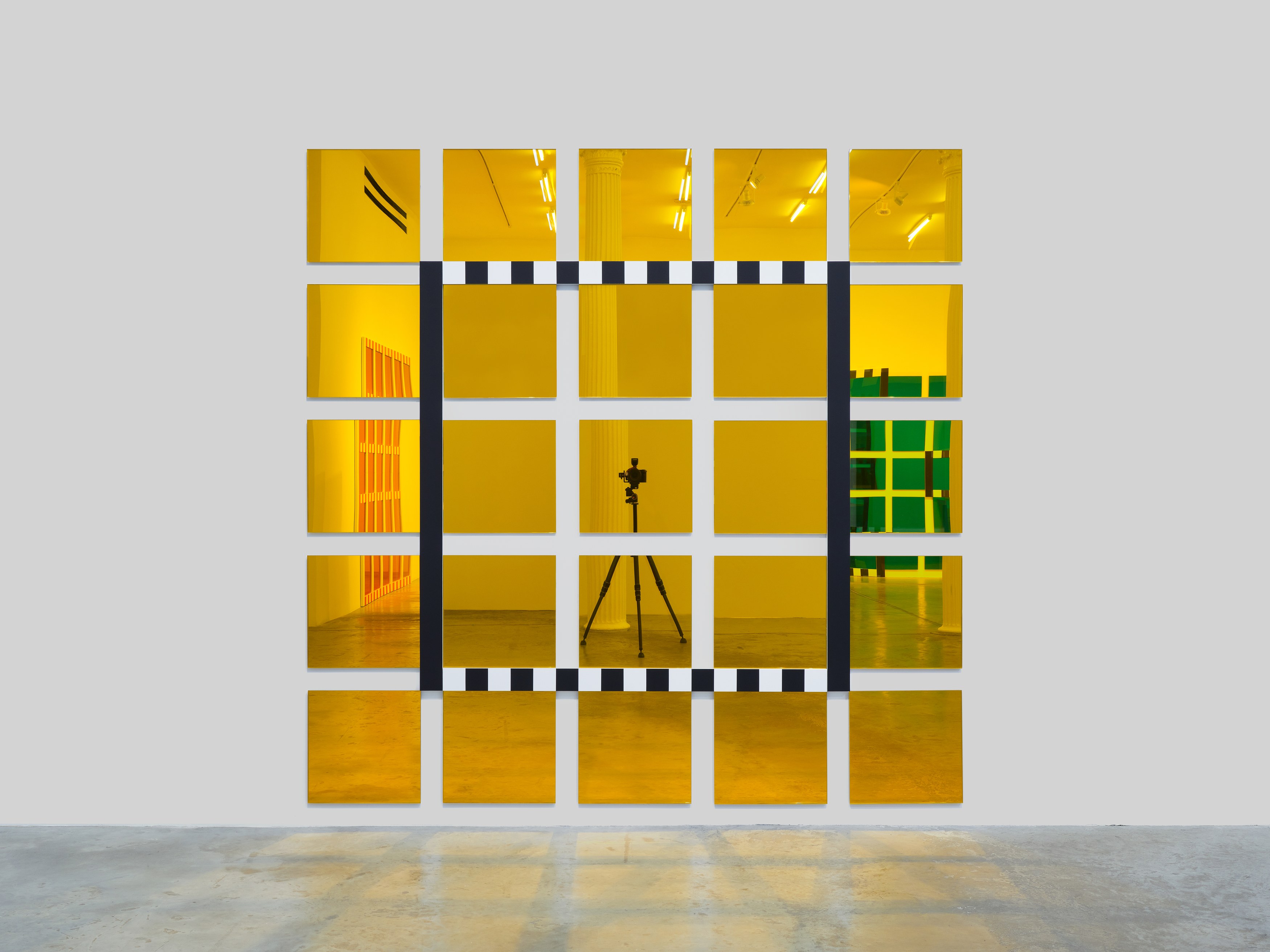 Daniel Buren, The Colored Mirrors, Situated Works, Low Reliefs at Bortolami, photo 18