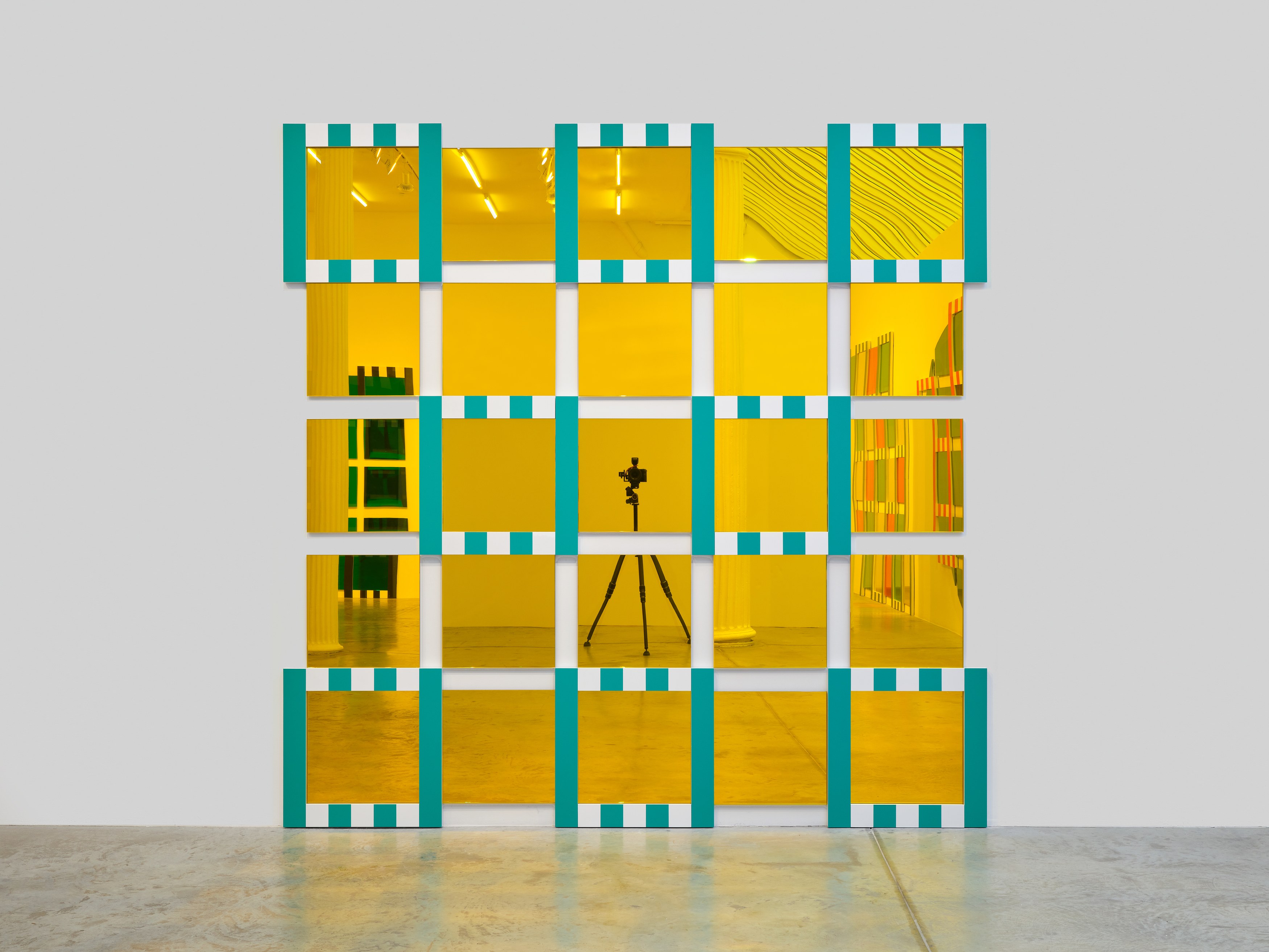 Daniel Buren, The Colored Mirrors, Situated Works, Low Reliefs at Bortolami, photo 19