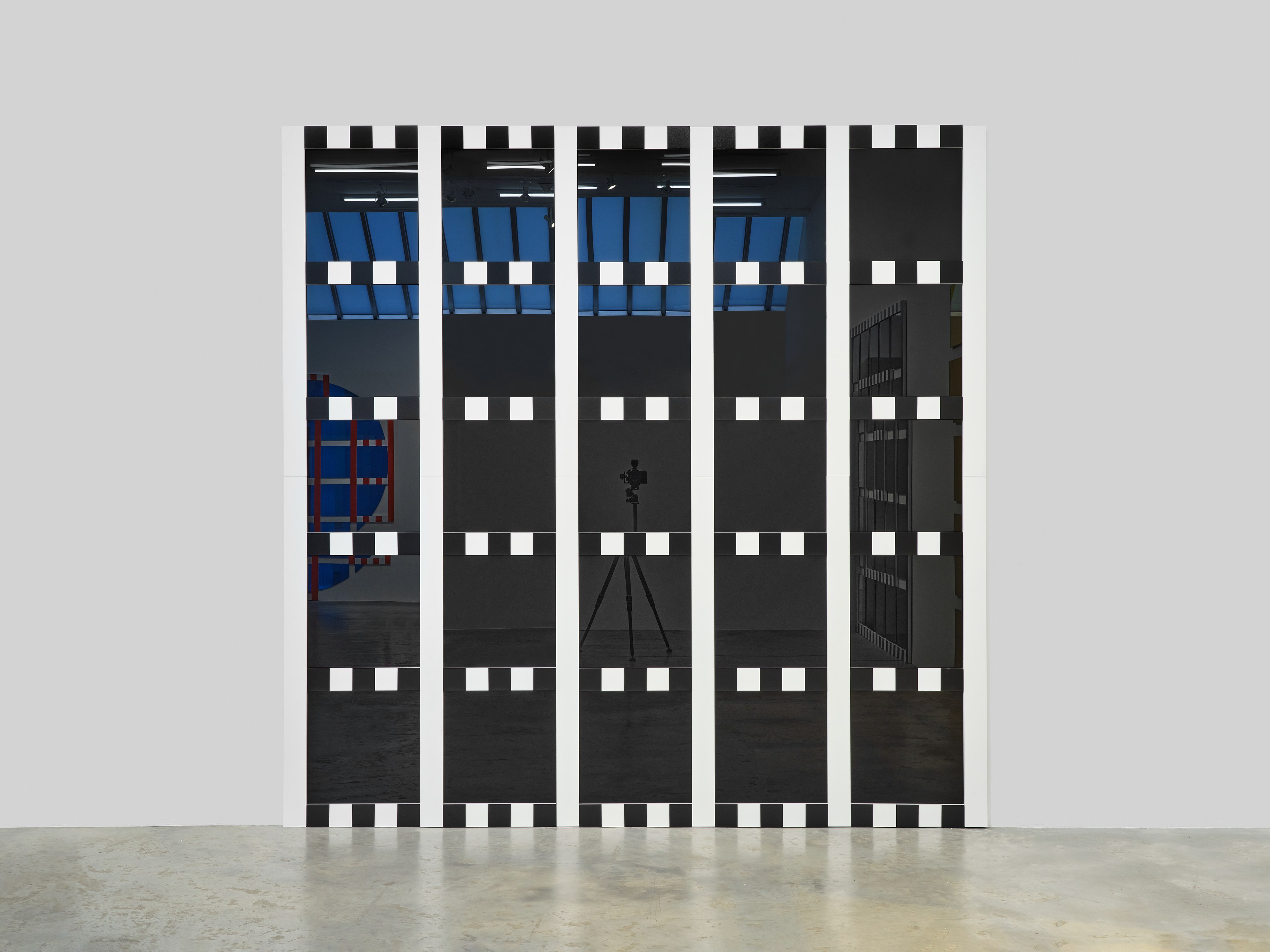 Daniel Buren, The Colored Mirrors, Situated Works, Low Reliefs at Bortolami, photo 20
