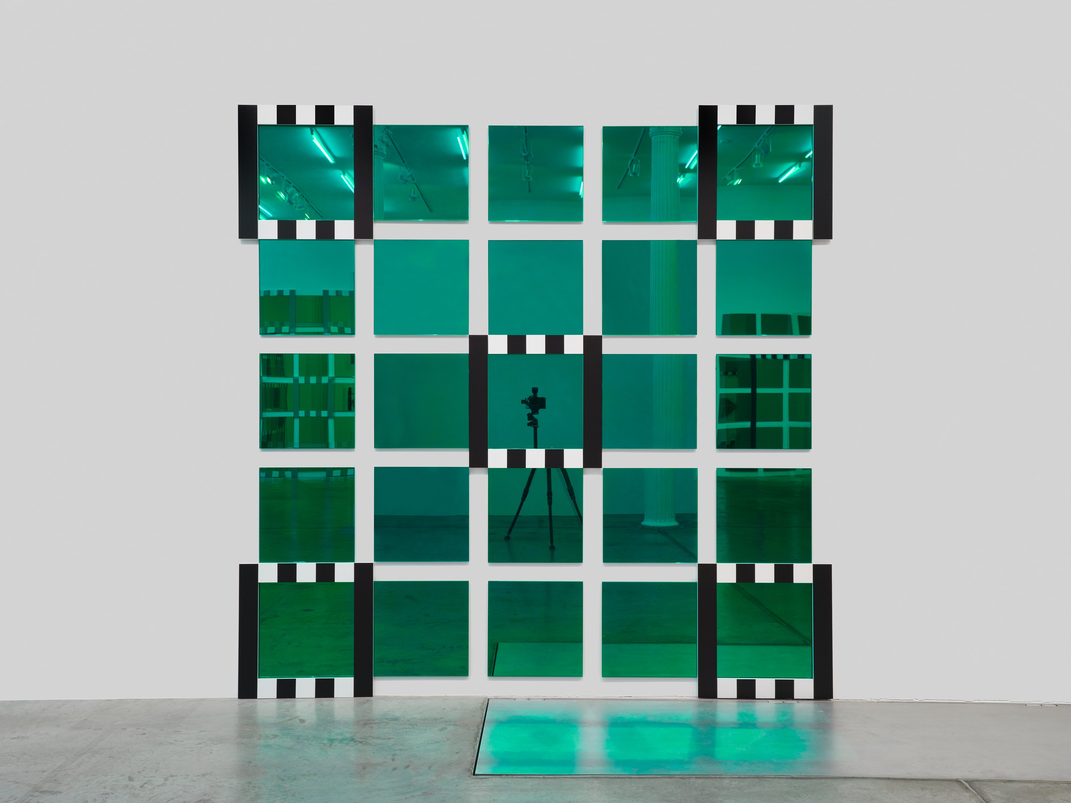 Daniel Buren, The Colored Mirrors, Situated Works, Low Reliefs at Bortolami, photo 21