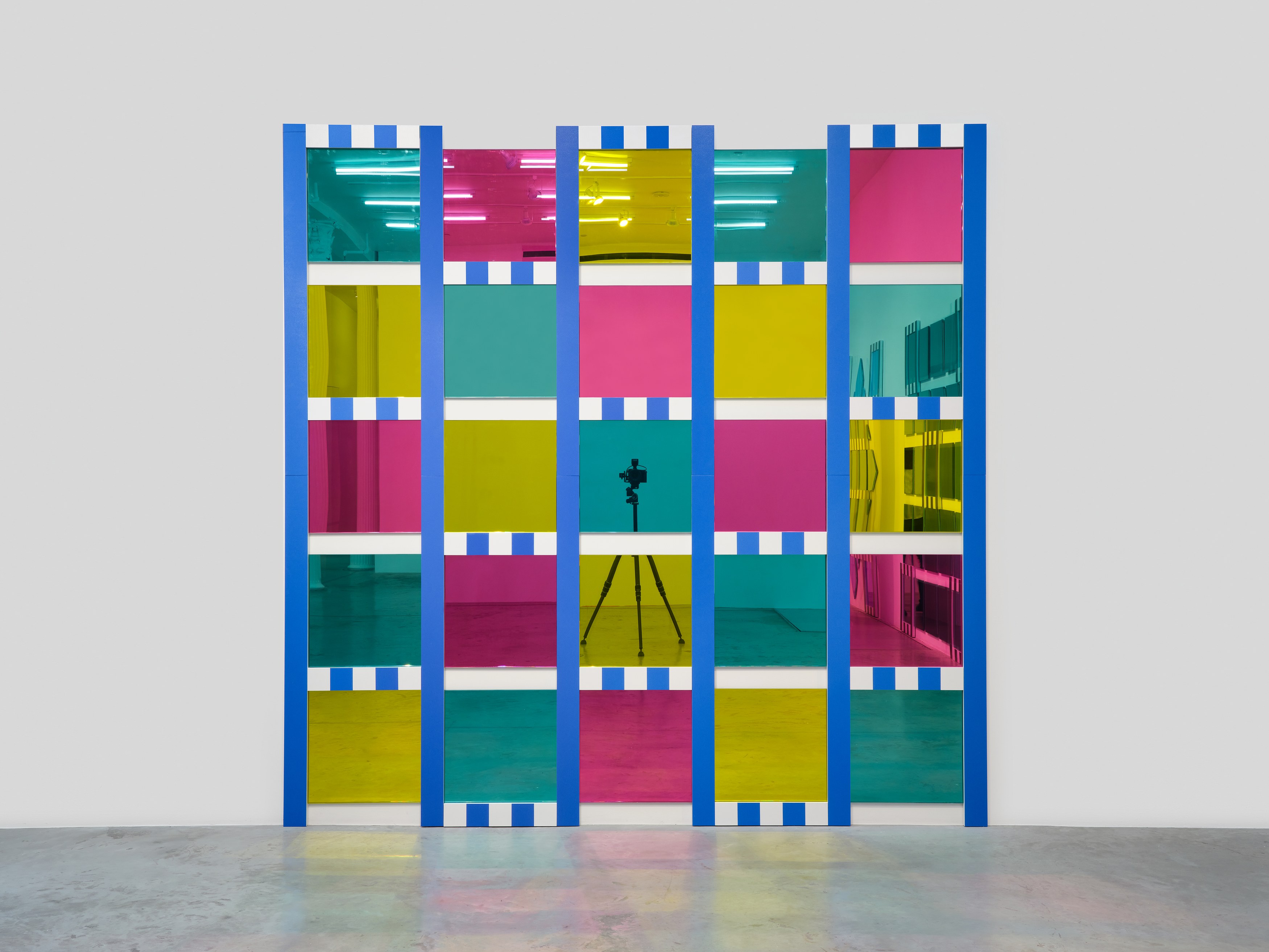 Daniel Buren, The Colored Mirrors, Situated Works, Low Reliefs at Bortolami, photo 25