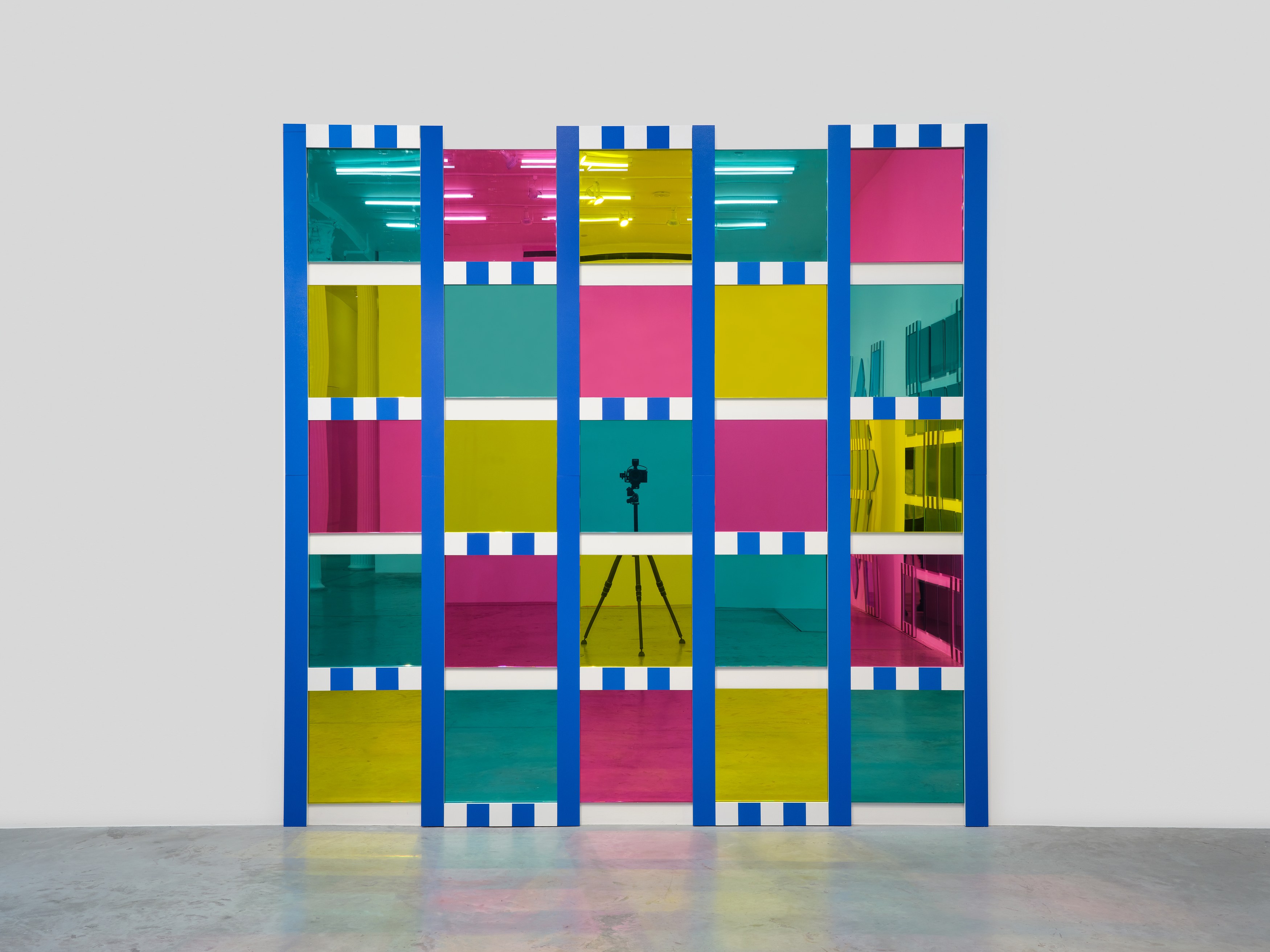Daniel Buren, The Colored Mirrors, Situated Works, Low Reliefs at Bortolami, photo 26