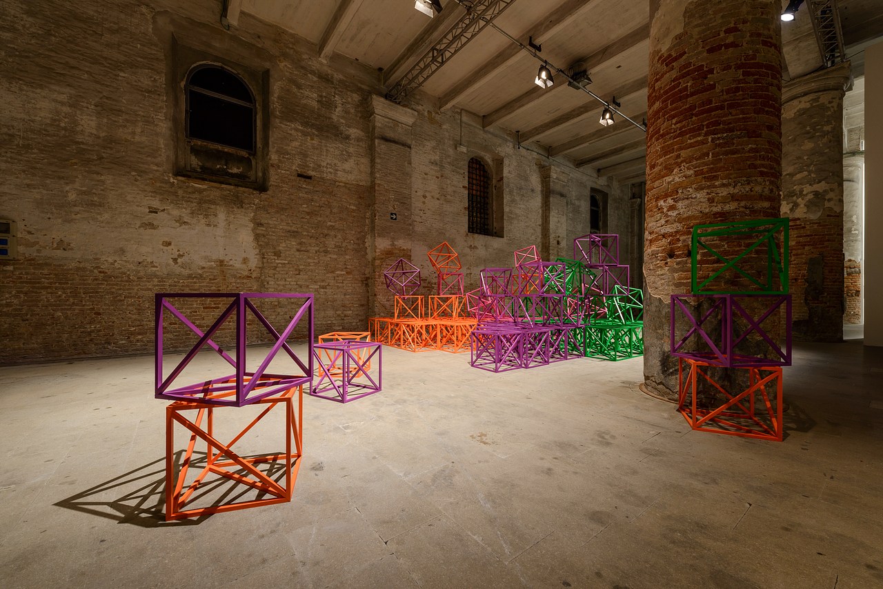 Rasheed Araeen at Central Pavilion, Giardini, Venice