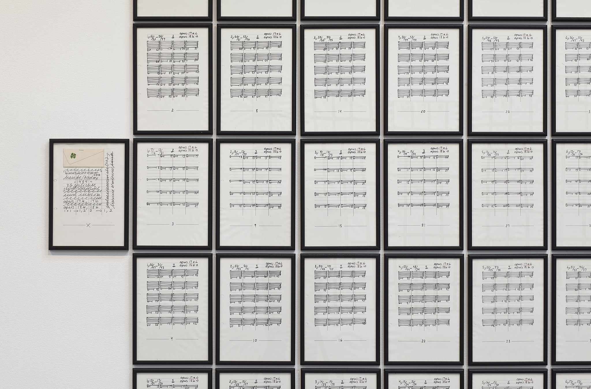 Hanne Darboven, Wunschkonzert at Regen Projects, photo 4