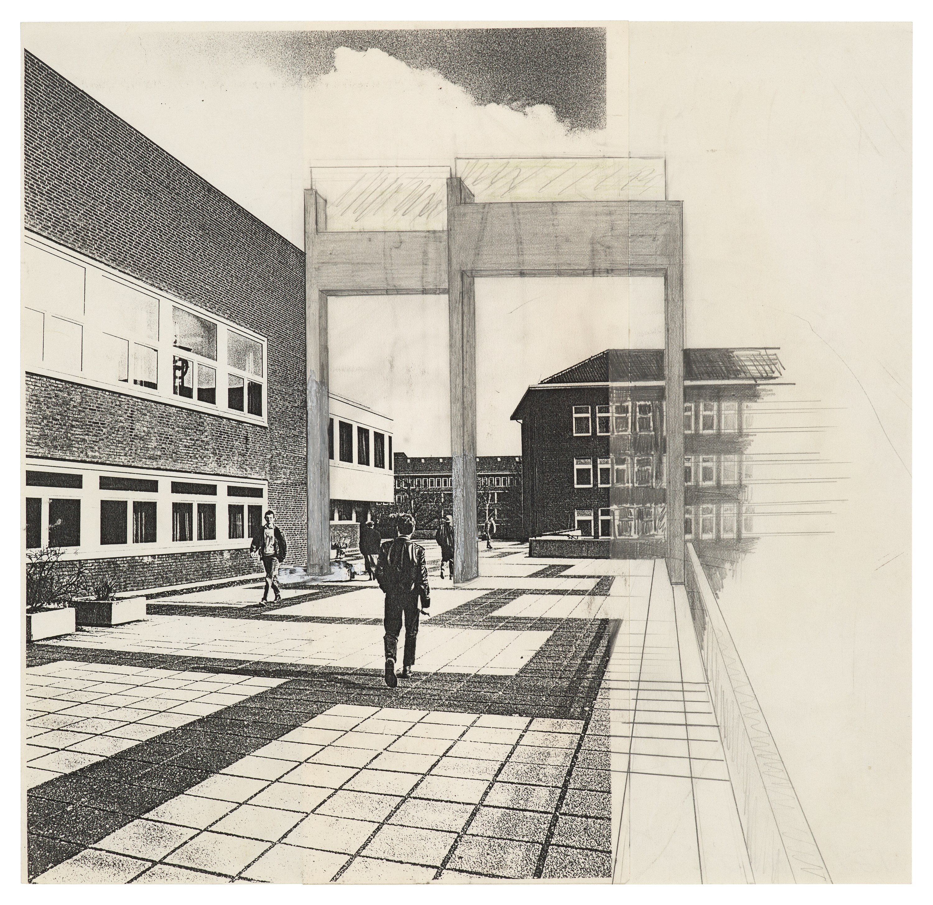 Isa Genzken, Zeichnung Plan Collage 1965-2018 at Galerie Buchholz, Berlin, photo 28