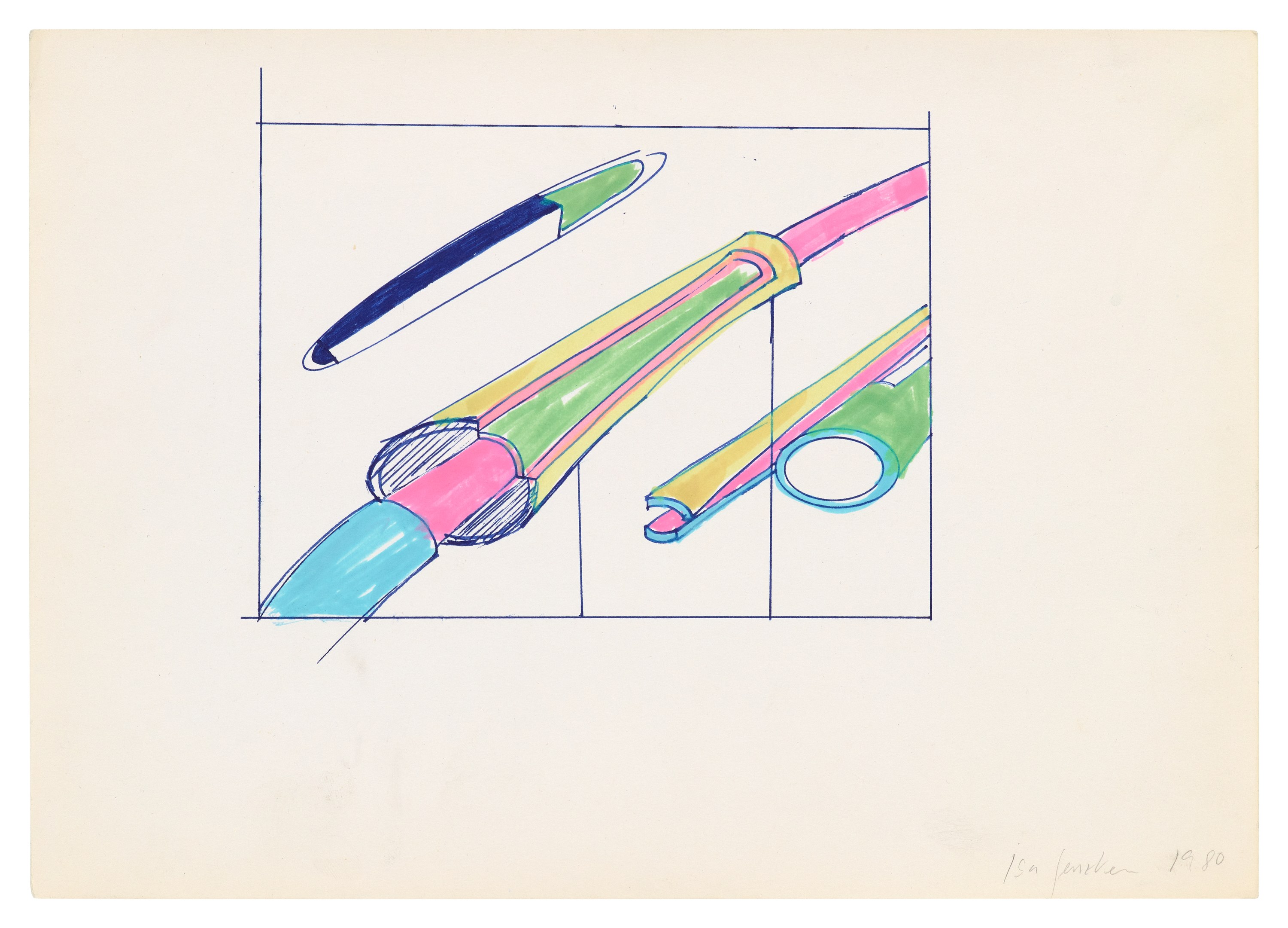 Isa Genzken, Zeichnung Plan Collage 1965-2018 at Galerie Buchholz, Berlin, photo 59