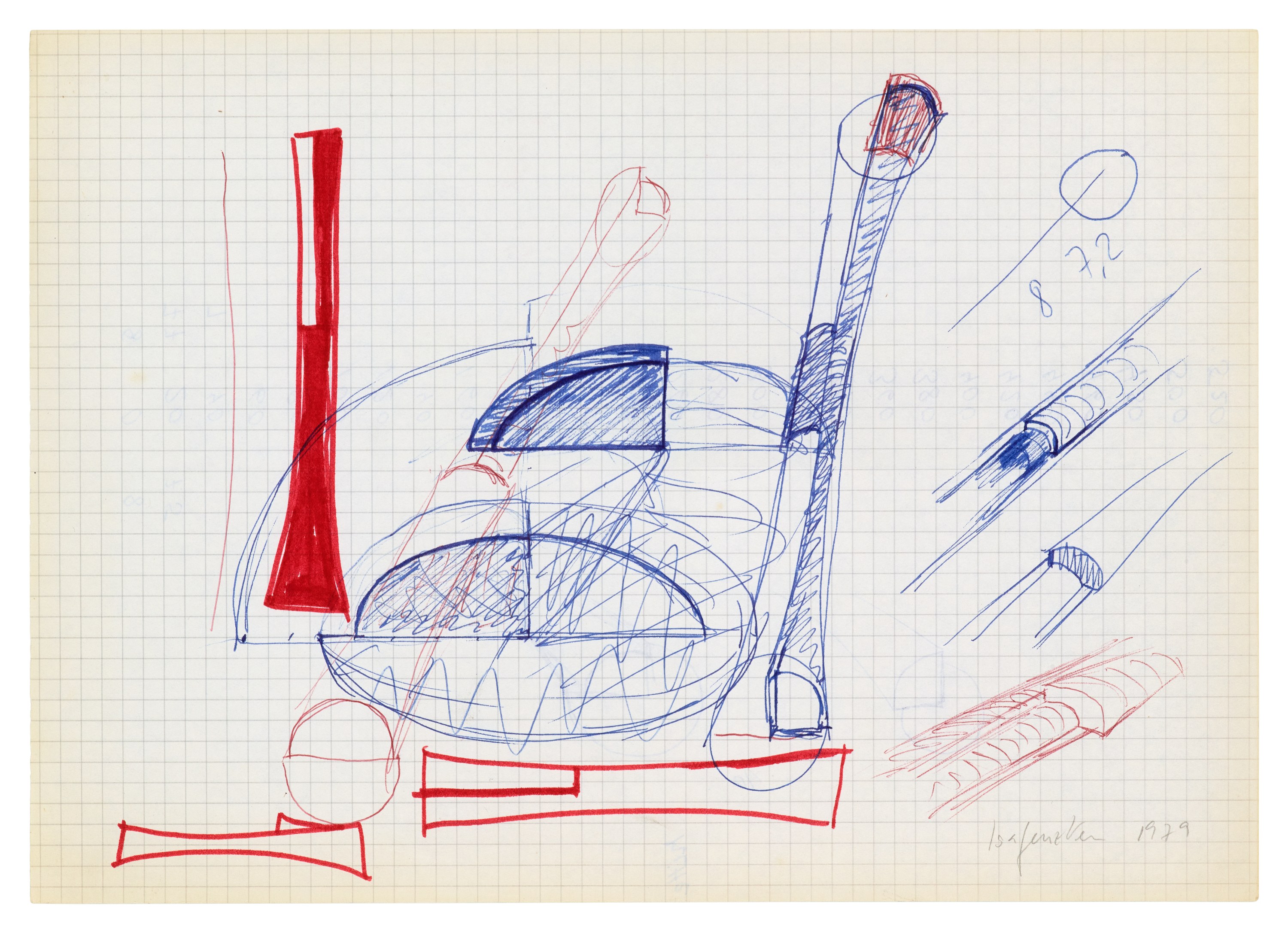 Isa Genzken, Zeichnung Plan Collage 1965-2018 at Galerie Buchholz, Berlin, photo 60