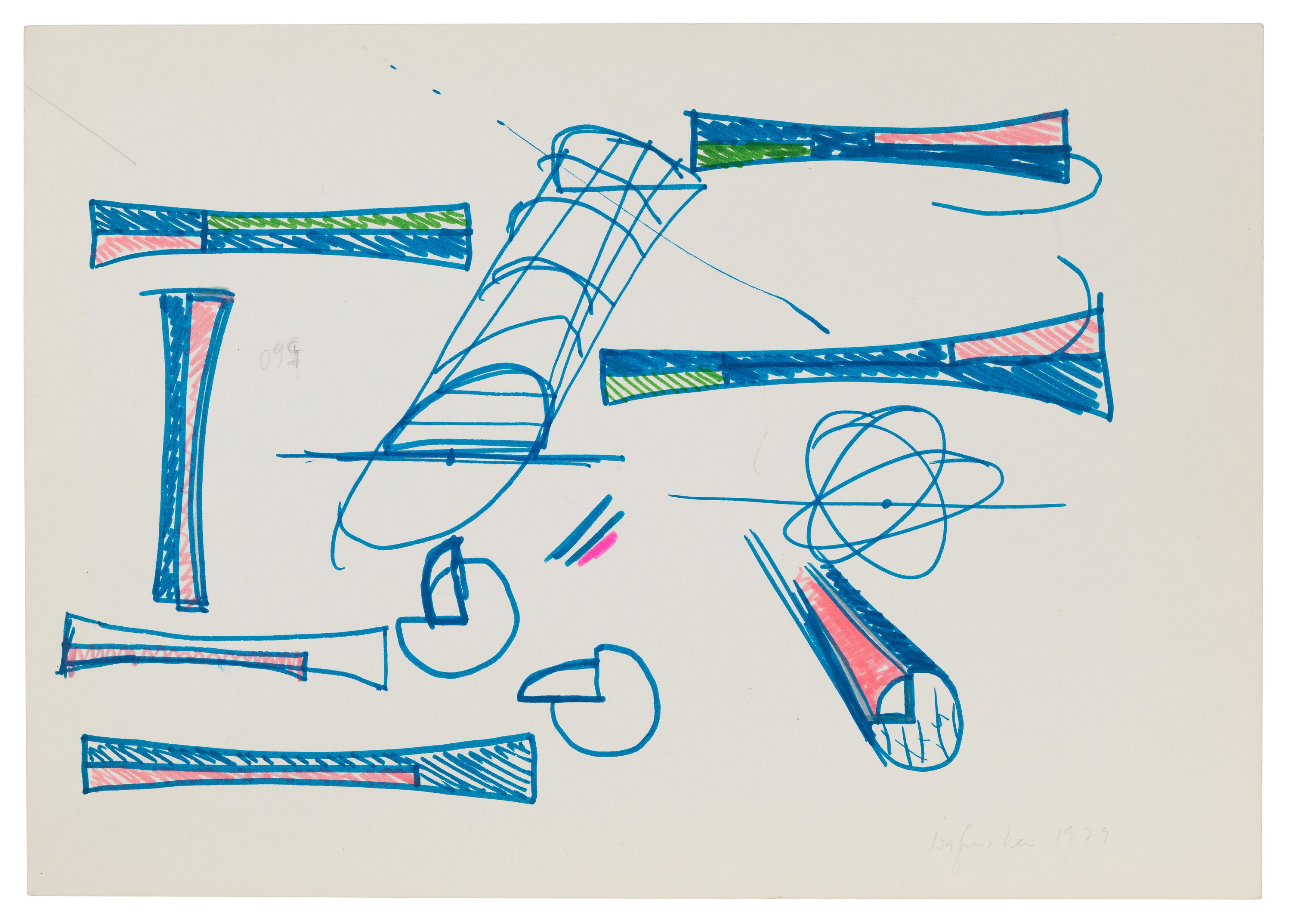Isa Genzken, Zeichnung Plan Collage 1965-2018 at Galerie Buchholz, Berlin, photo 84