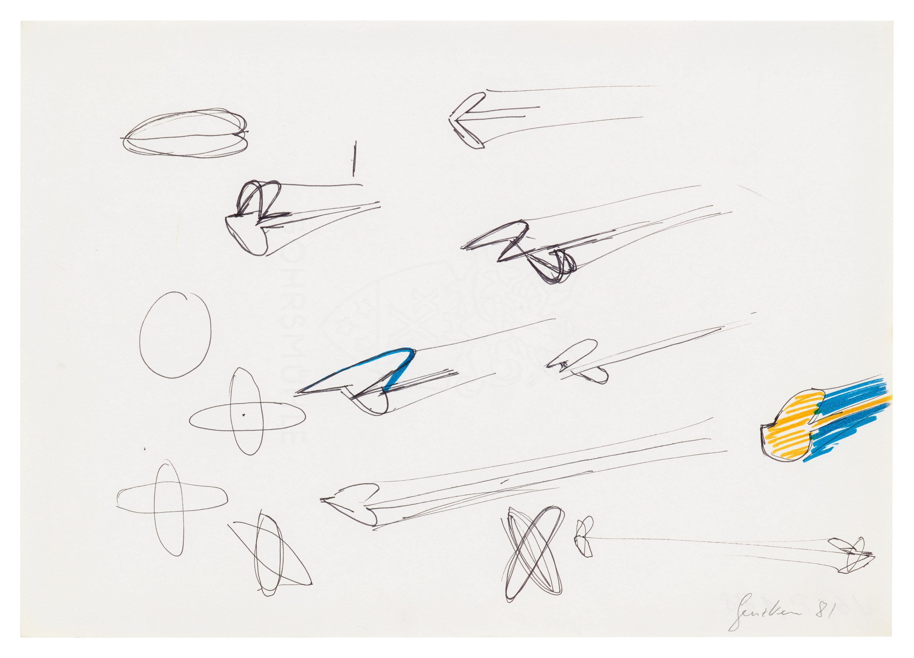 Isa Genzken, Zeichnung Plan Collage 1965-2018 at Galerie Buchholz, Berlin, photo 89