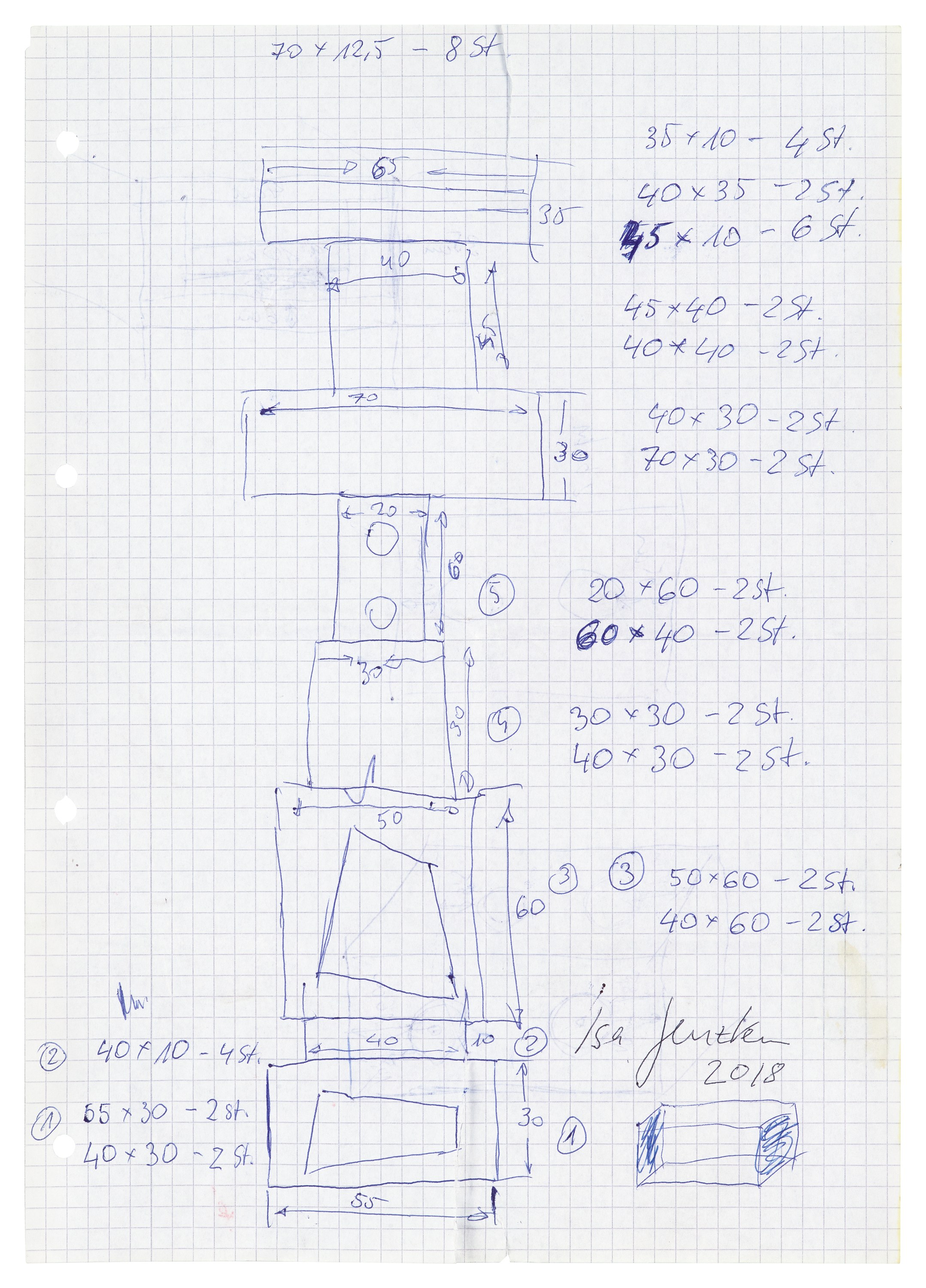 Isa Genzken, Zeichnung Plan Collage 1965-2018 at Galerie Buchholz, Berlin, photo 143