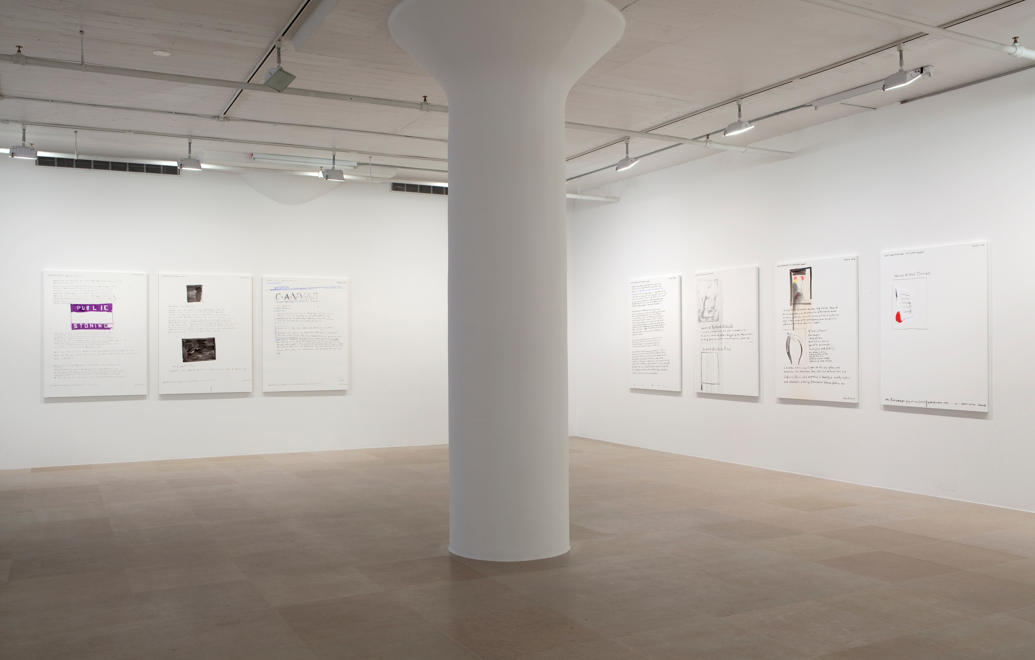 Michael Krebber, C-A-N-V-A-S, Uhutrust, Jerry Magoo and guardian.co.uk Paintings at Greene Naftali, photo 4