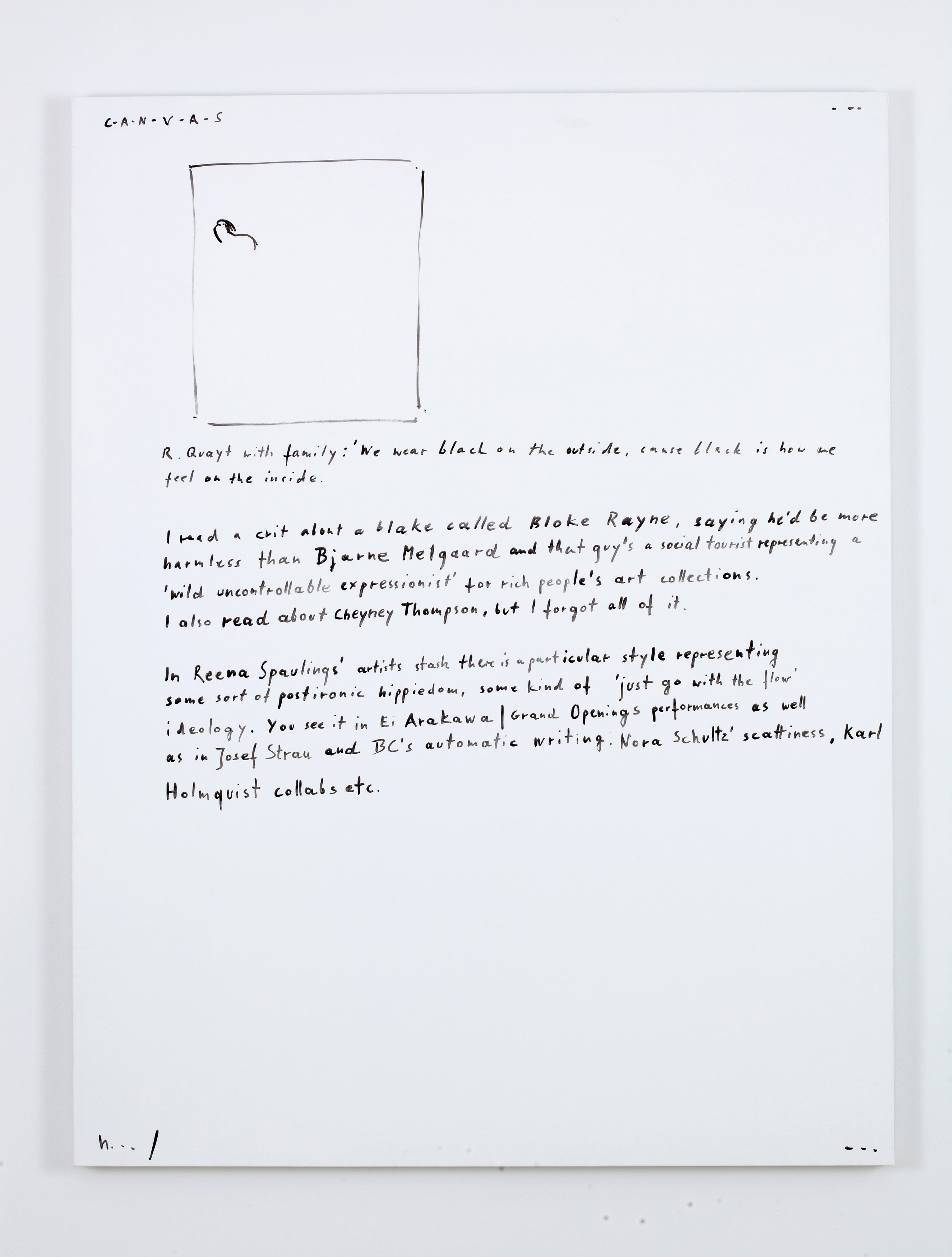 Michael Krebber, C-A-N-V-A-S, Uhutrust, Jerry Magoo and guardian.co.uk Paintings at Greene Naftali, photo 9