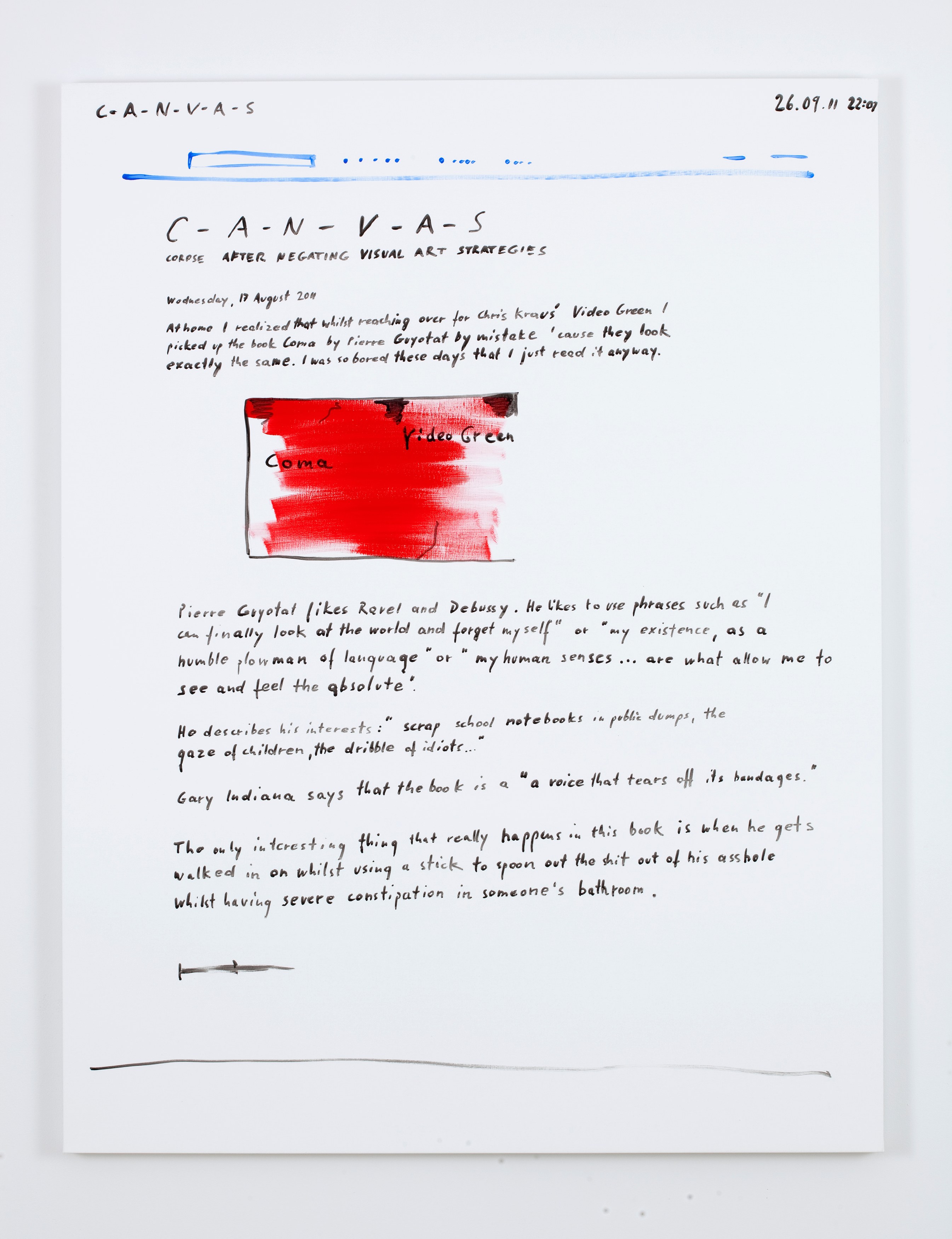 Michael Krebber, C-A-N-V-A-S, Uhutrust, Jerry Magoo and guardian.co.uk Paintings at Greene Naftali, photo 10