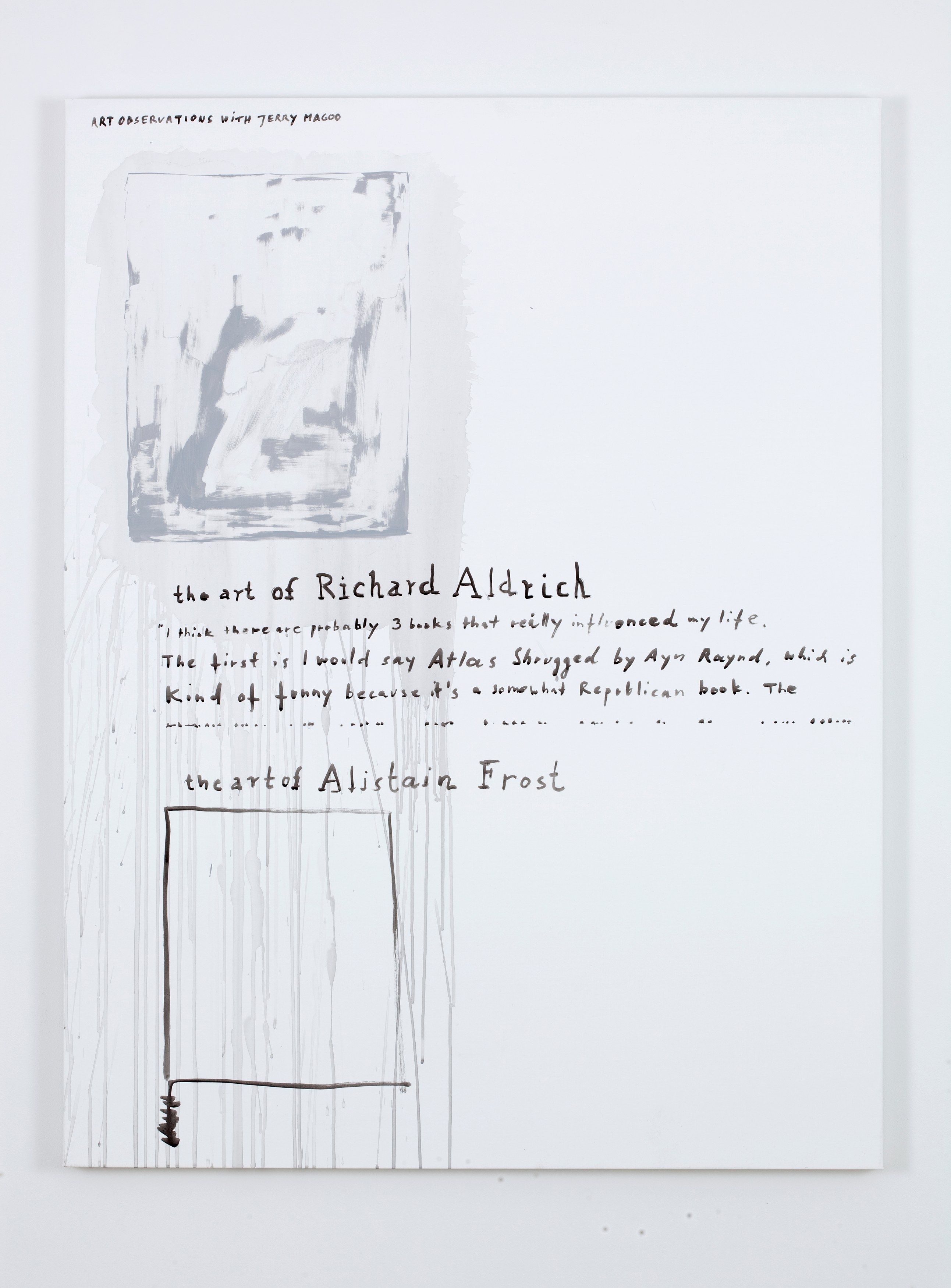 Michael Krebber, C-A-N-V-A-S, Uhutrust, Jerry Magoo and guardian.co.uk Paintings at Greene Naftali, photo 13