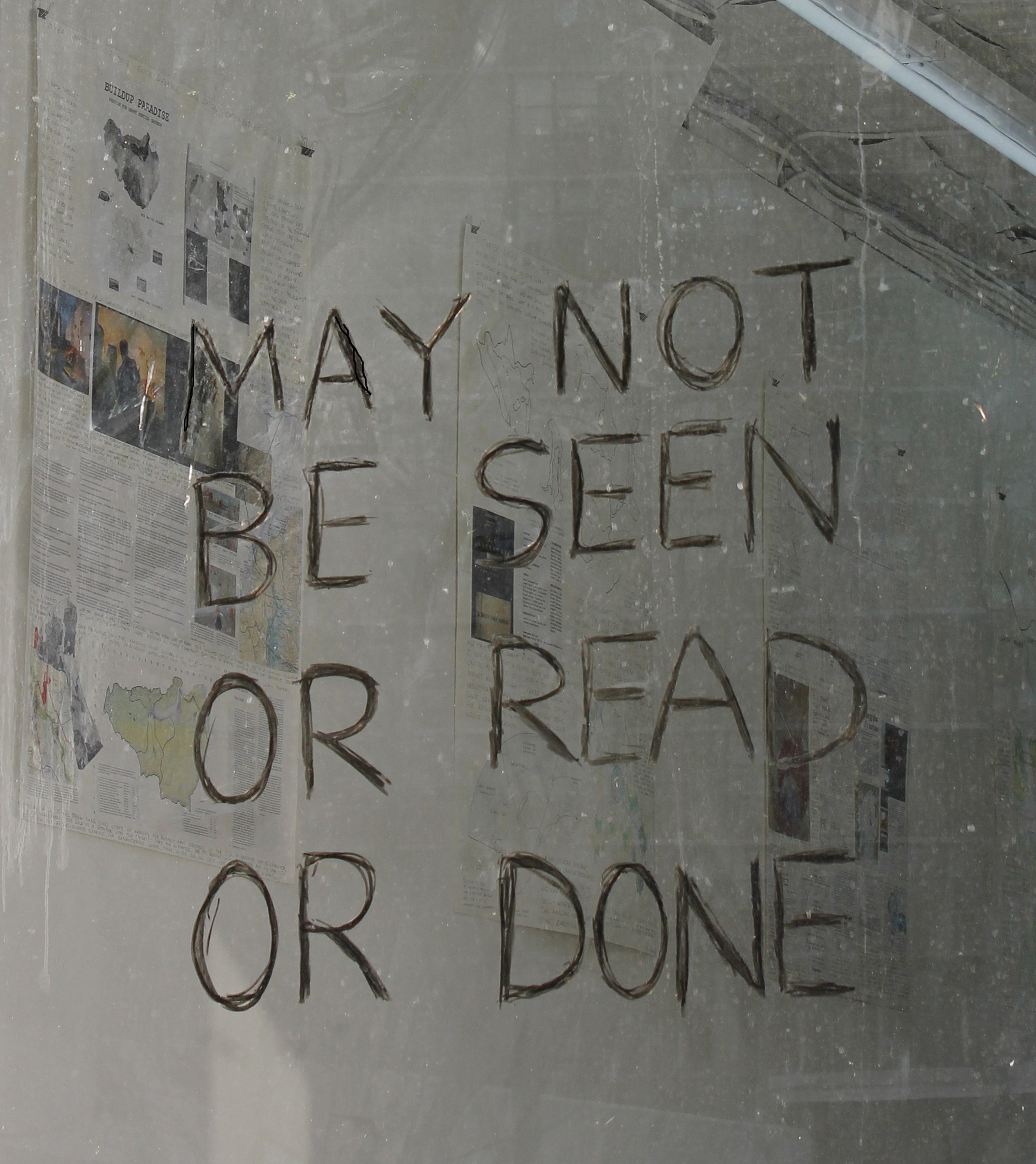 Peter Fend, Über die Grenze: May Not Be Seen Or Read Or Done at Maxwell Graham, photo 2