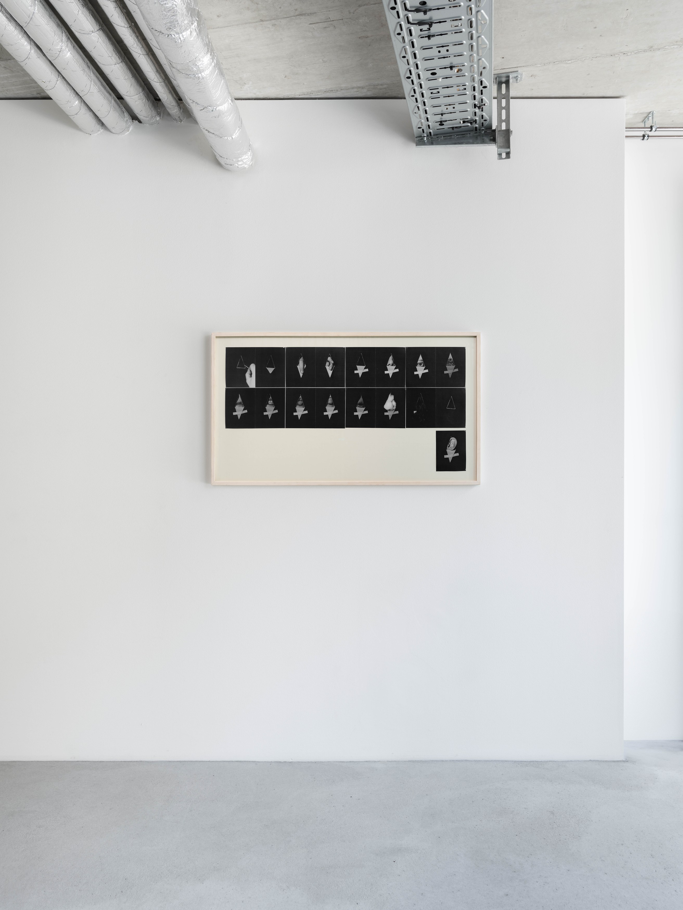 Edita Schubert, Self-Portrait Behind a Perforated Canvas at Galerie Molitor, photo 3