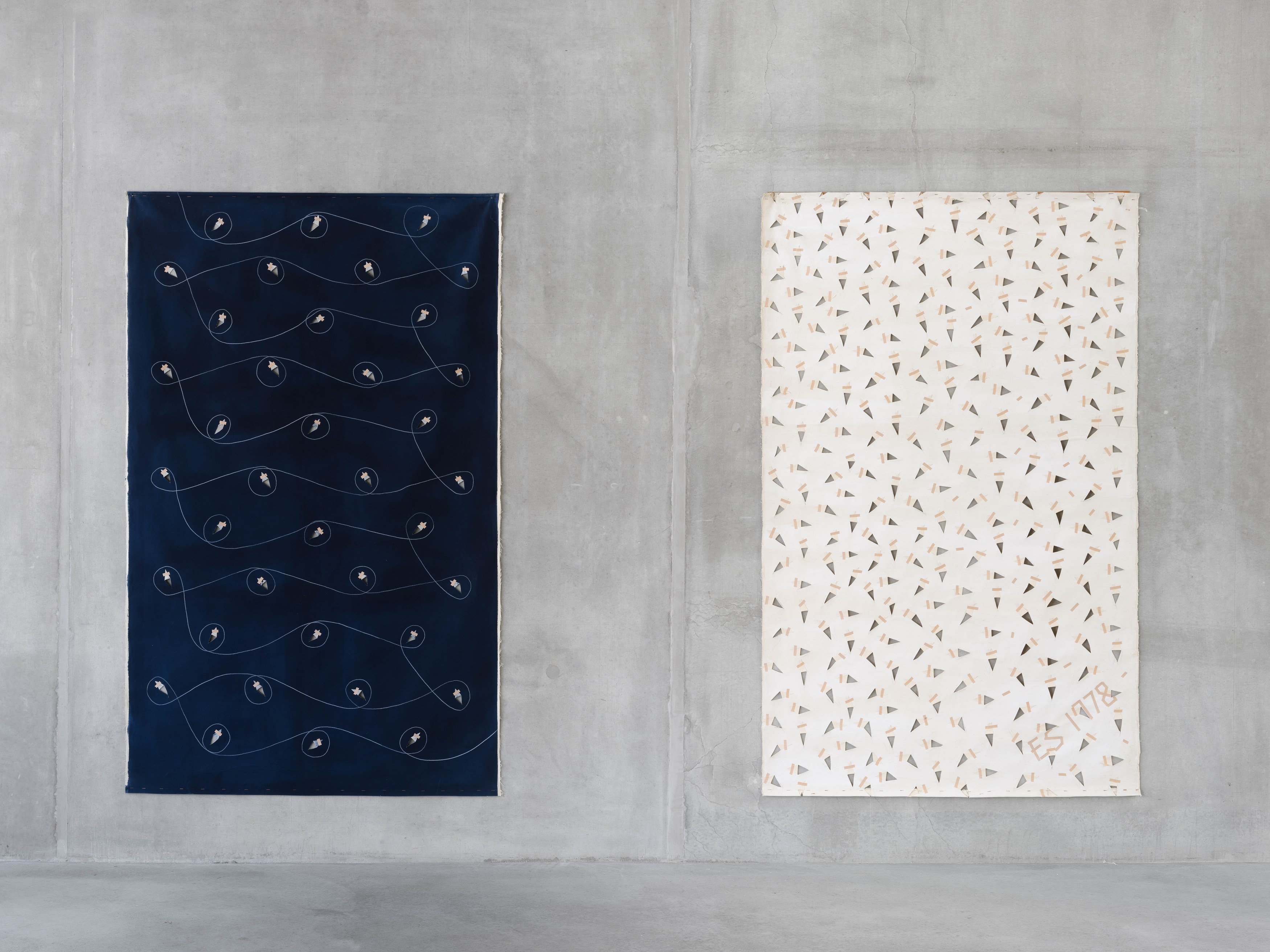 Edita Schubert, Self-Portrait Behind a Perforated Canvas at Galerie Molitor, photo 2