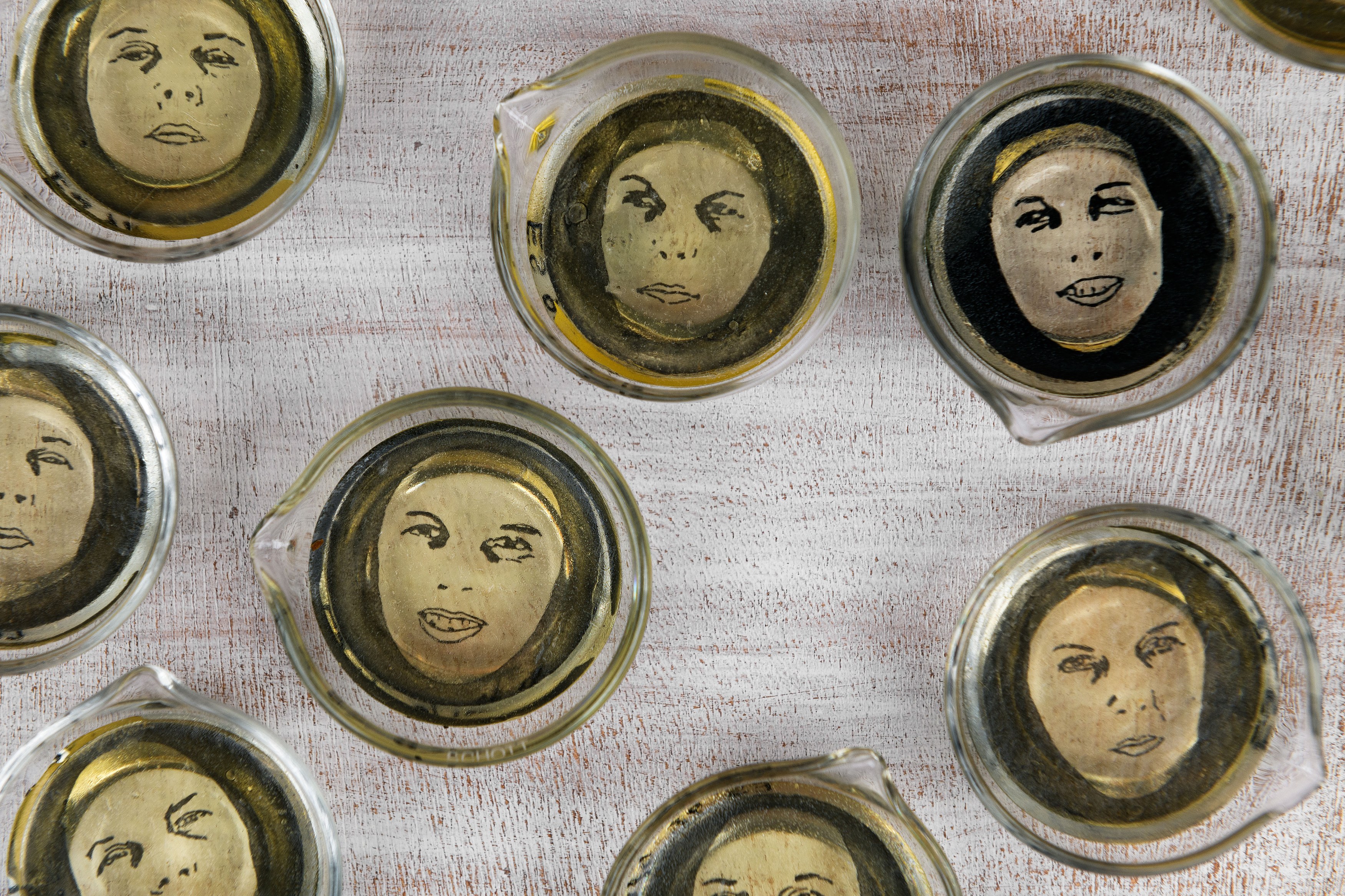 Edita Schubert, Self-Portrait Behind a Perforated Canvas at Galerie Molitor, photo 23