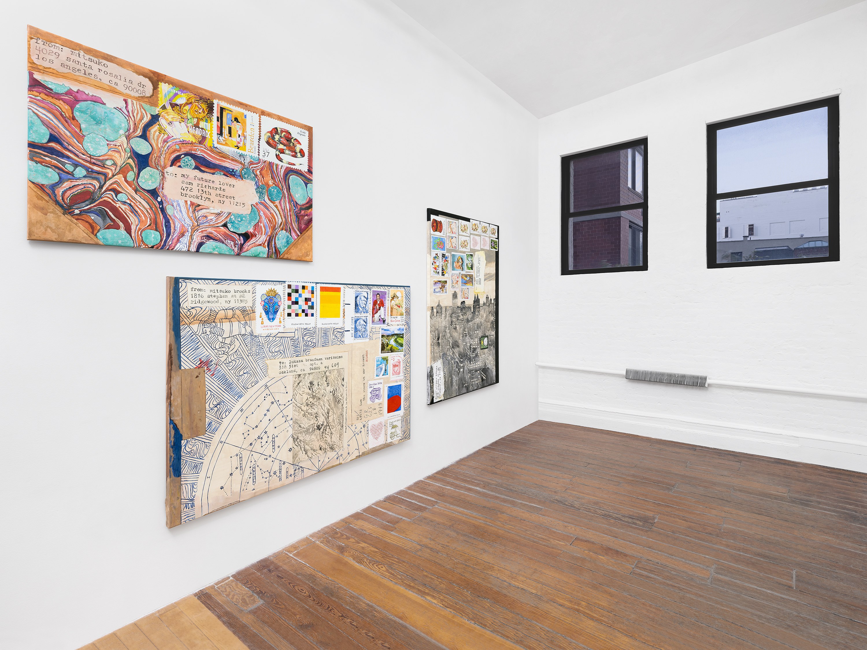 Mitsuko Brooks, Mail Art Paintings at PAGE (NYC), New York and Andrew Kreps, New York, photo 2