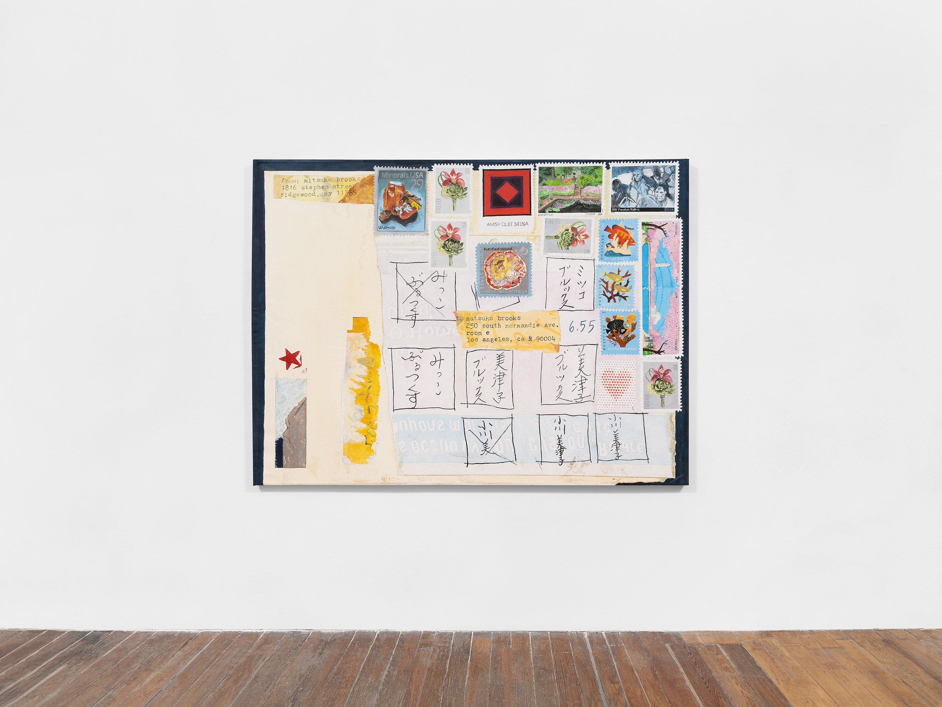 Mitsuko Brooks, Mail Art Paintings at PAGE (NYC), New York and Andrew Kreps, New York, photo 5