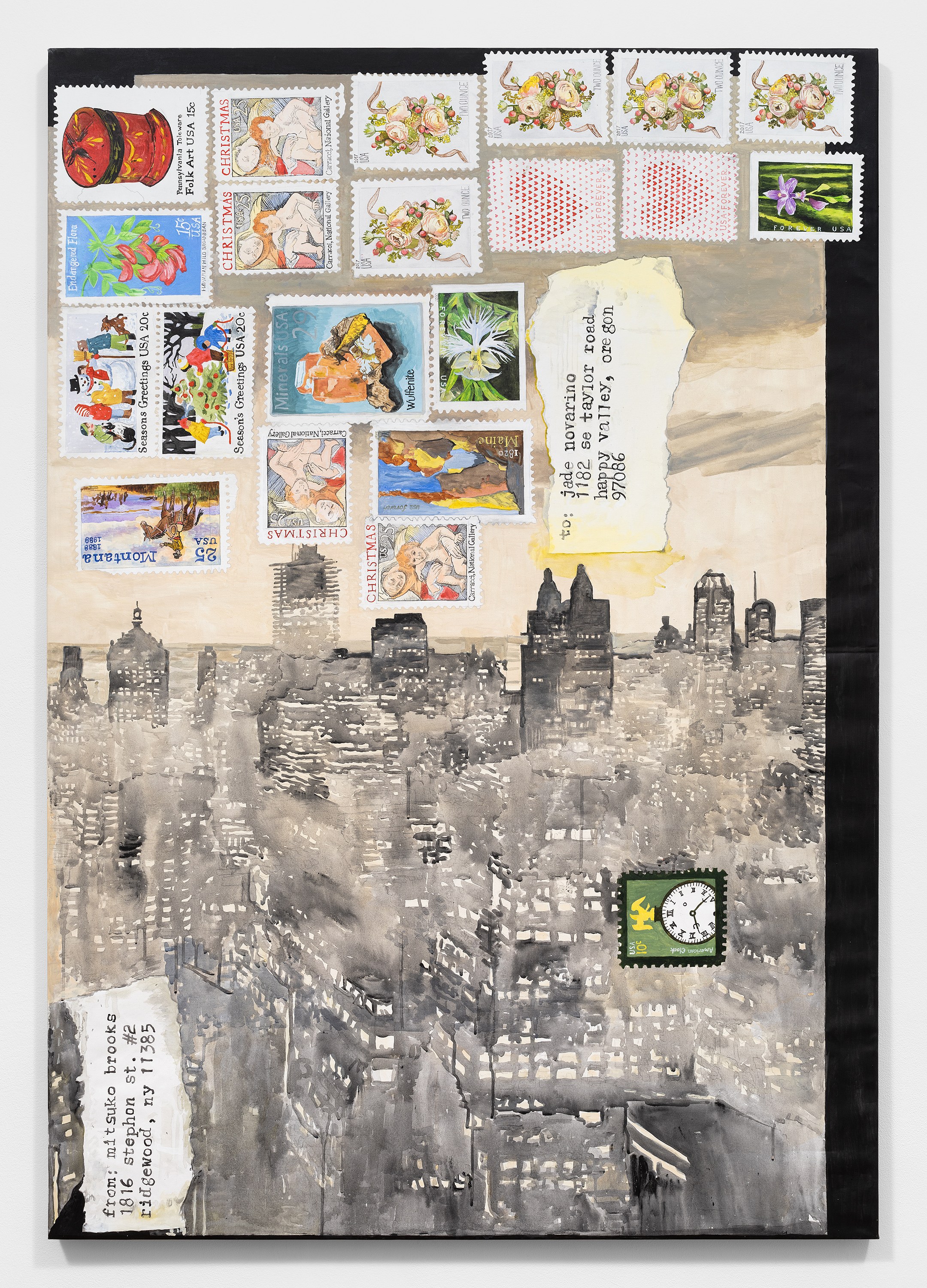 Mitsuko Brooks, Mail Art Paintings at PAGE (NYC), New York and Andrew Kreps, New York, photo 9