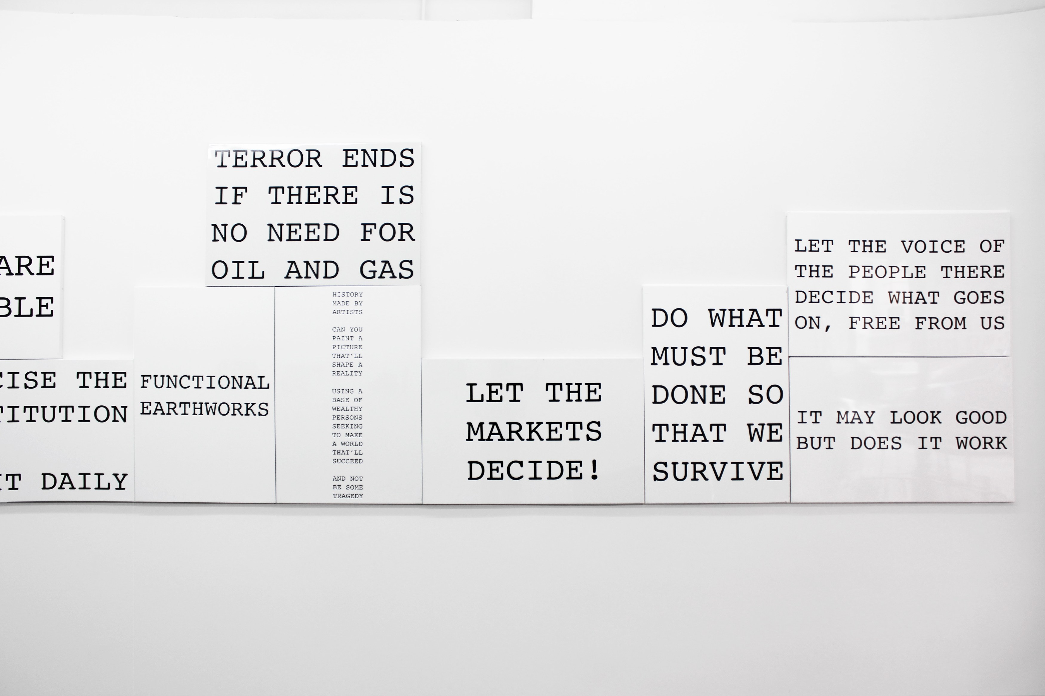 Peter Fend, <span style="font-family: courier, monospace; font-style: normal;">REBELS ARE<br>REASONABLE</span> at Maxwell Graham, photo 20