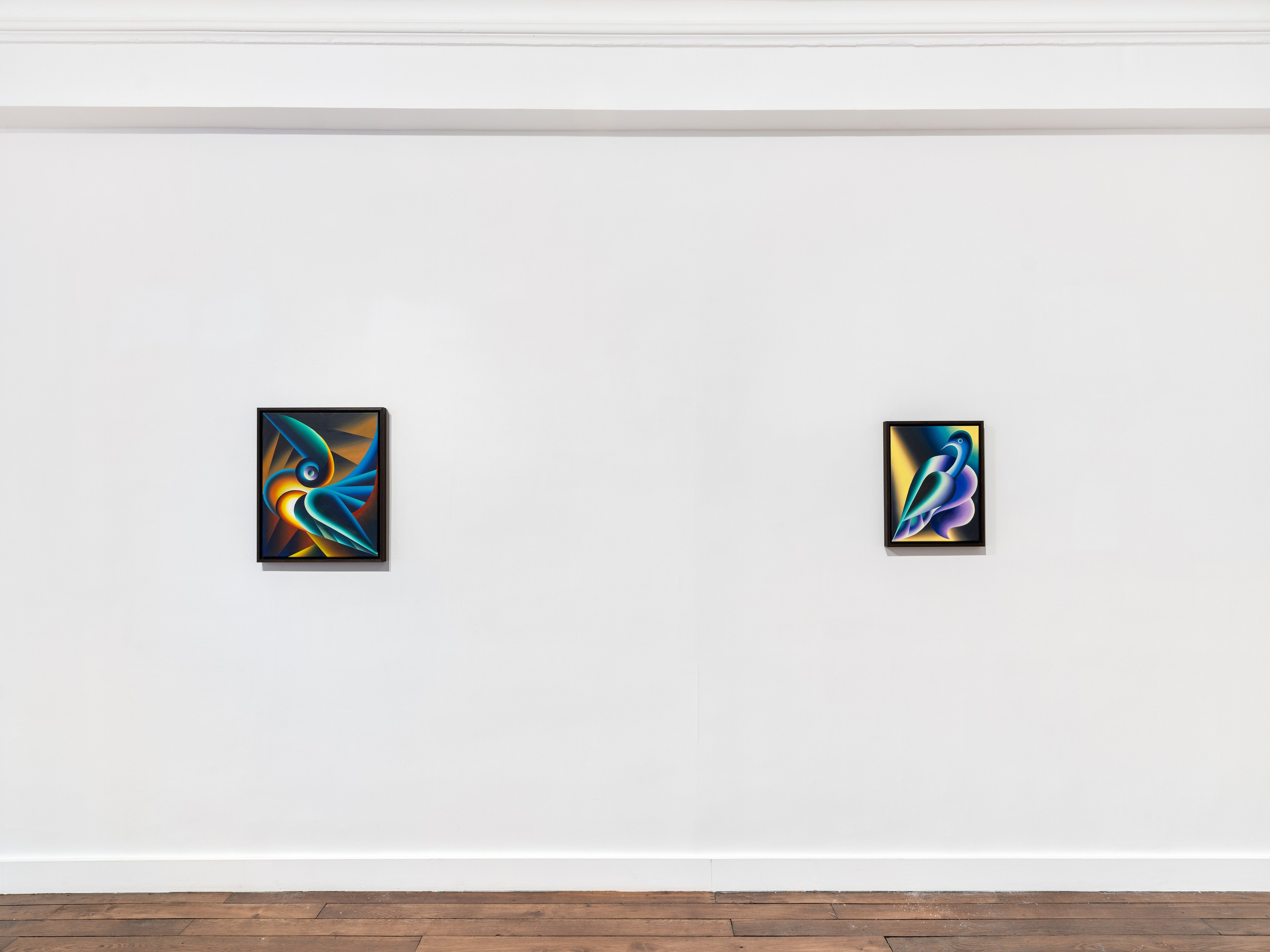 Florian & Michael Quistrebert, A hidden world where birds sing prophecies through paintings. at Tragic Venus, CELESTE | data center Marilyn, Champs-sur-Marne, photo 8