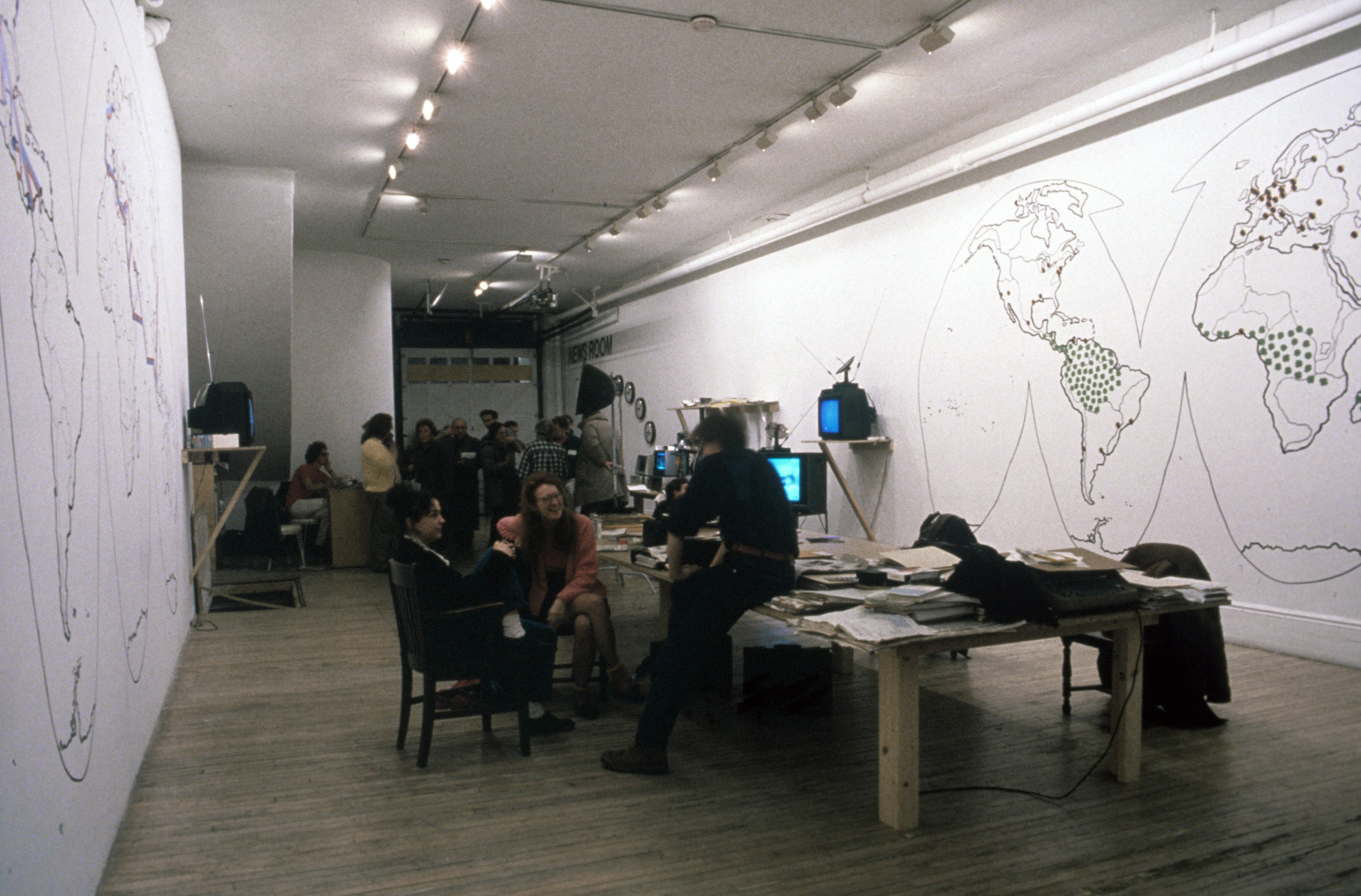 Peter Fend, <span style="font-family: courier, monospace; font-style: normal;">NEWS ROOM<br>NEW YORK/<br>NEWS ROOM<br>AMSTERDAM</span> at American Fine Arts, photo 3