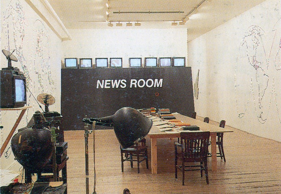 Peter Fend, <span style="font-family: courier, monospace; font-style: normal;">NEWS ROOM<br>NEW YORK/<br>NEWS ROOM<br>AMSTERDAM</span> at American Fine Arts, photo 6