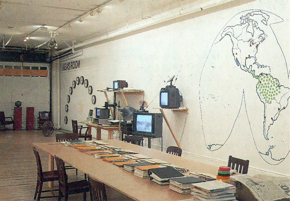 Peter Fend, <span style="font-family: courier, monospace; font-style: normal;">NEWS ROOM<br>NEW YORK/<br>NEWS ROOM<br>AMSTERDAM</span> at American Fine Arts, photo 7