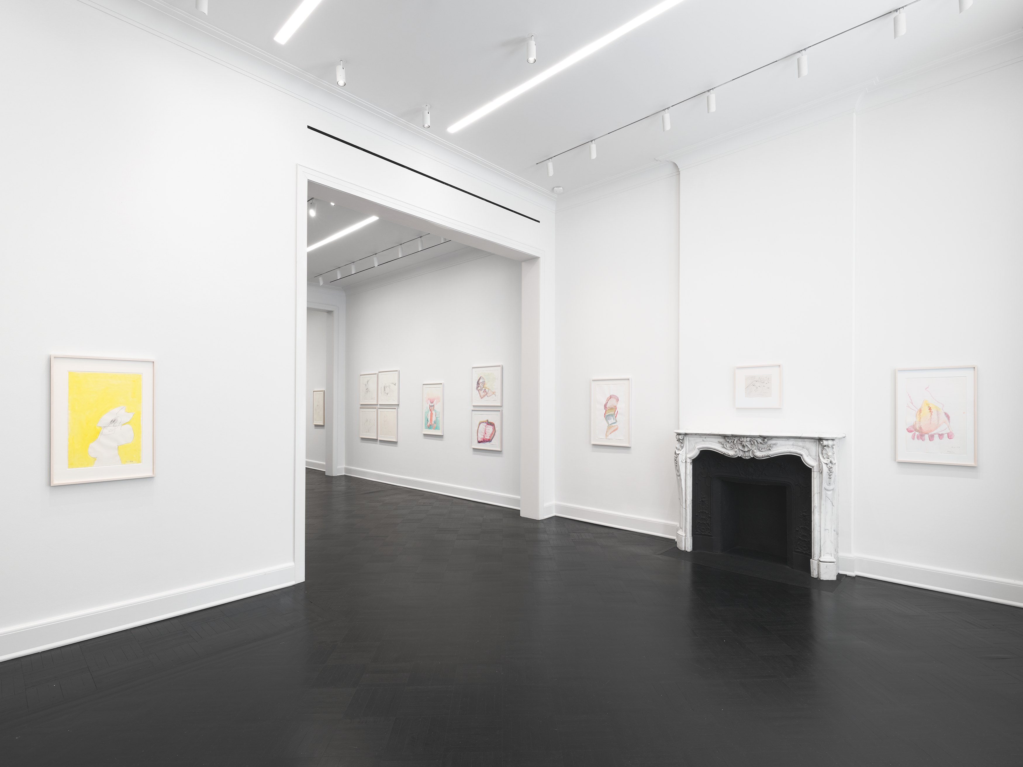 Maria Lassnig, Drawings at Petzel, photo 3