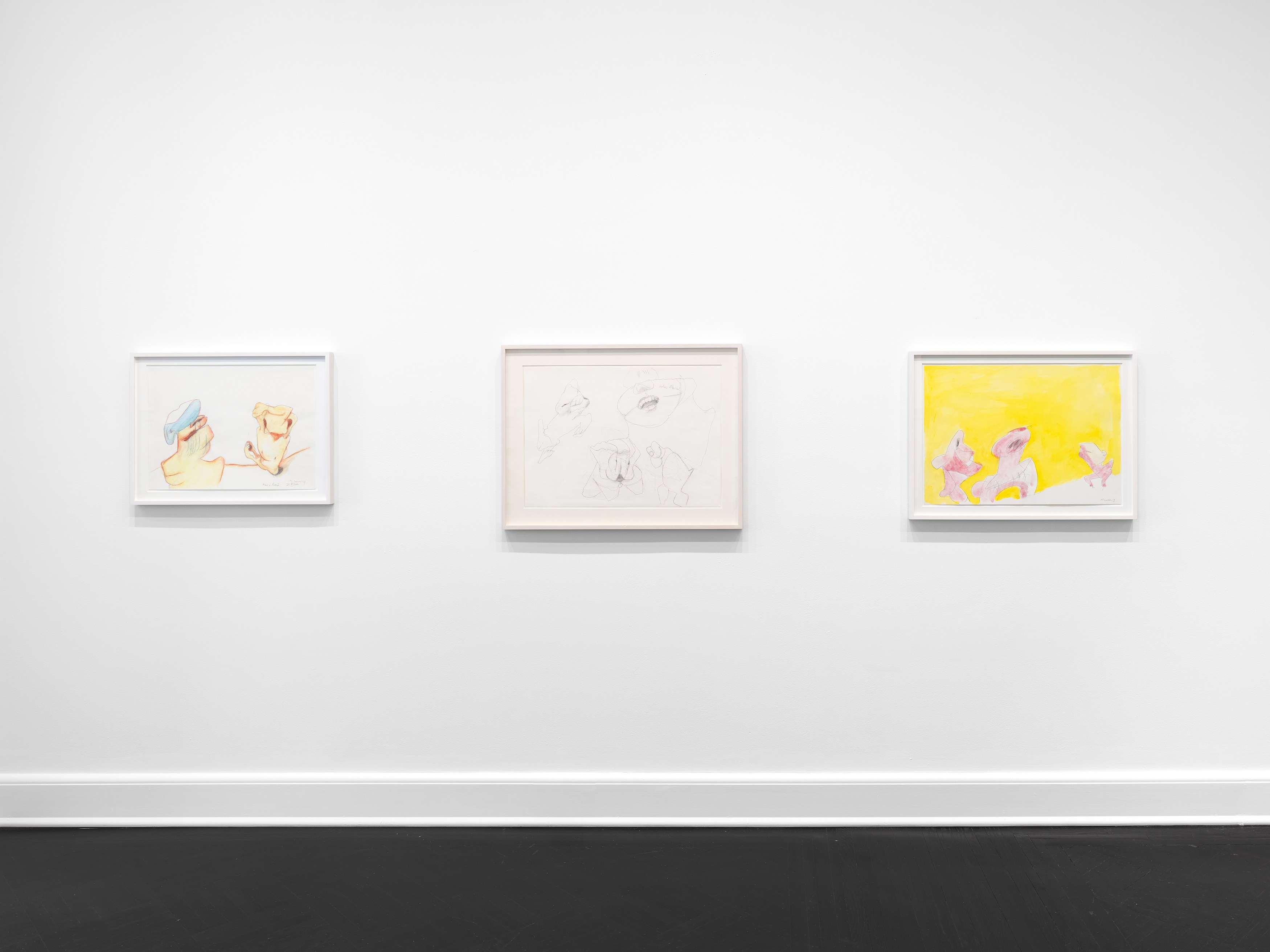 Maria Lassnig, Drawings at Petzel, photo 5