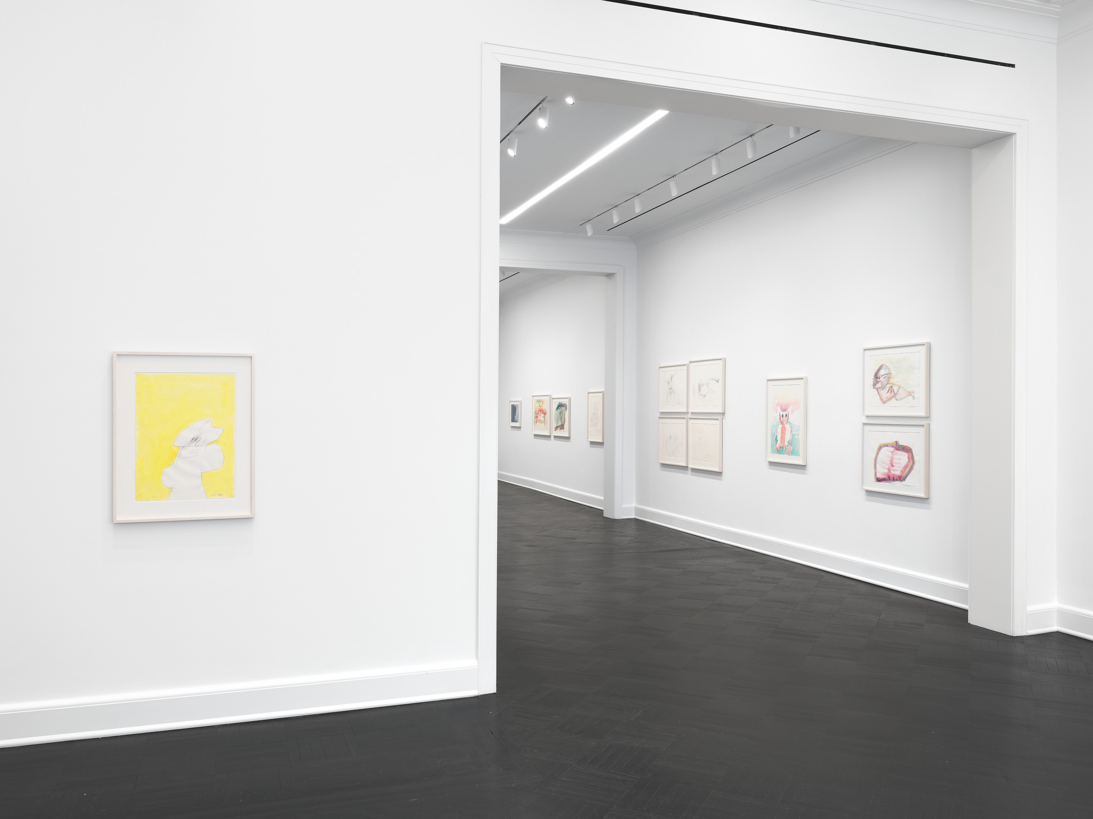 Maria Lassnig, Drawings at Petzel, photo 2